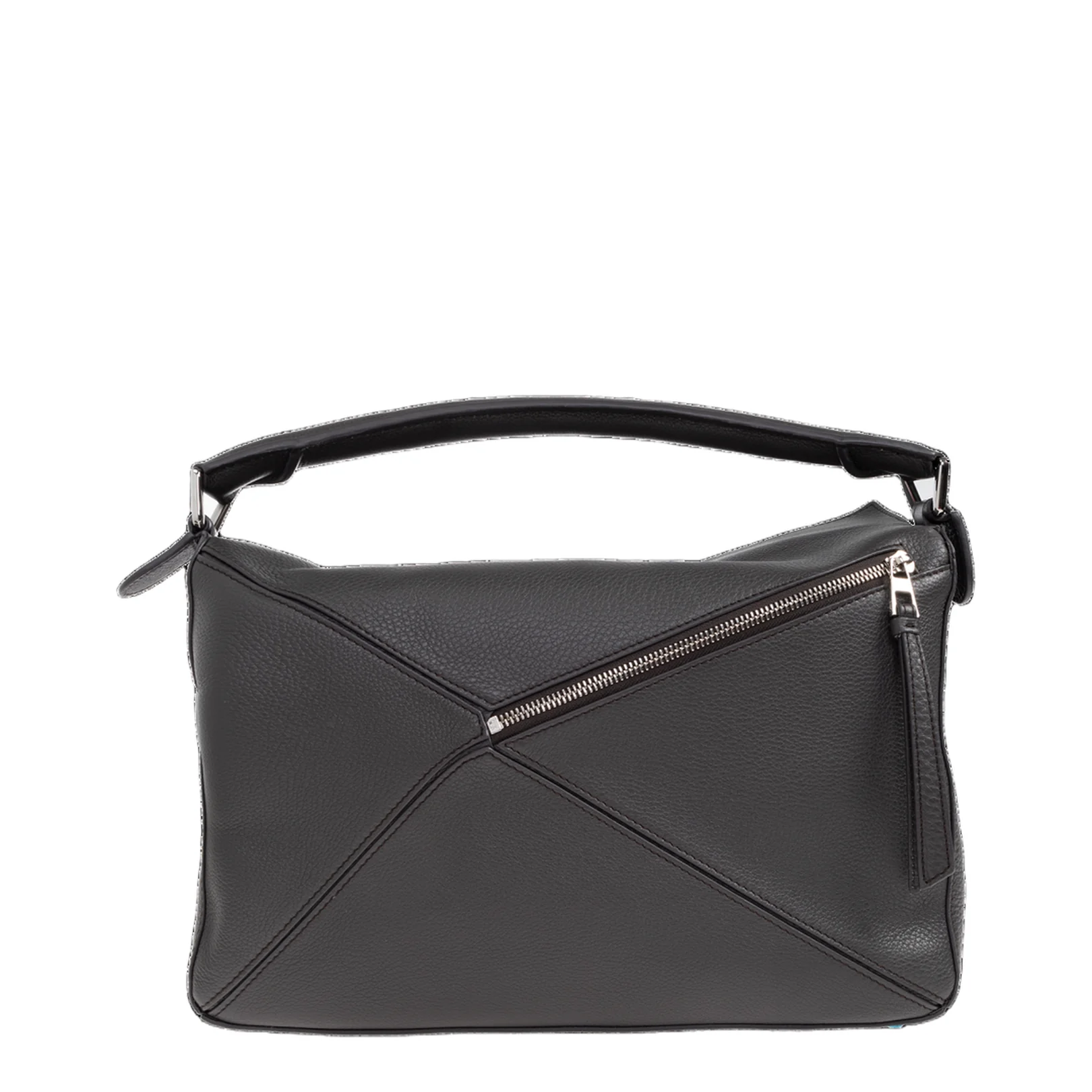 Puzzle Large Leather Shoulder Bags - Dark Grey - Image 3