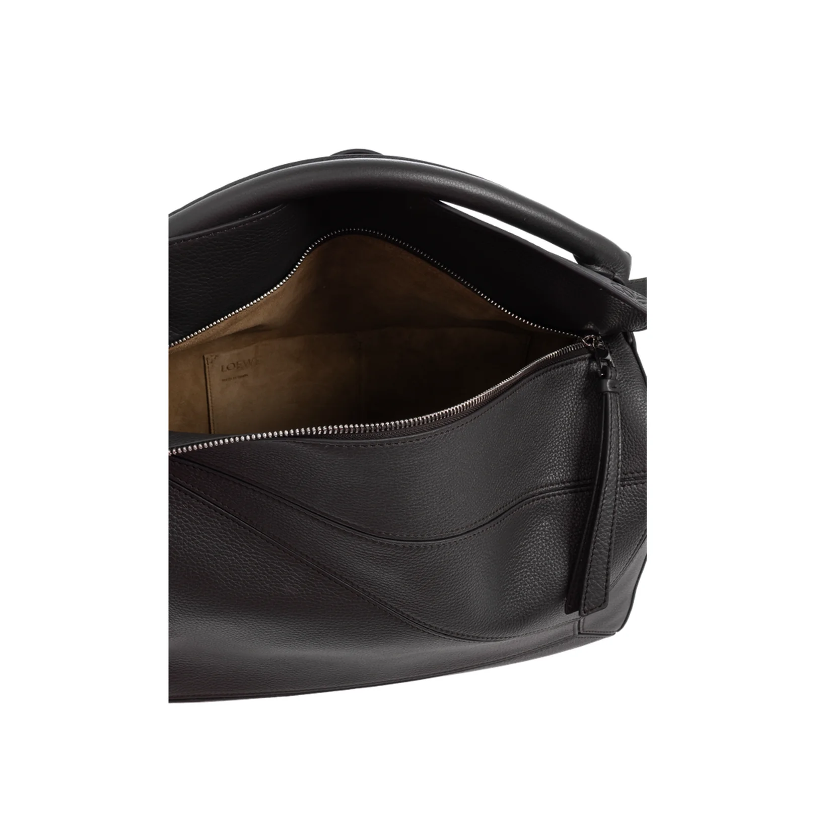 Puzzle Large Leather Shoulder Bags - Dark Grey - Image 5