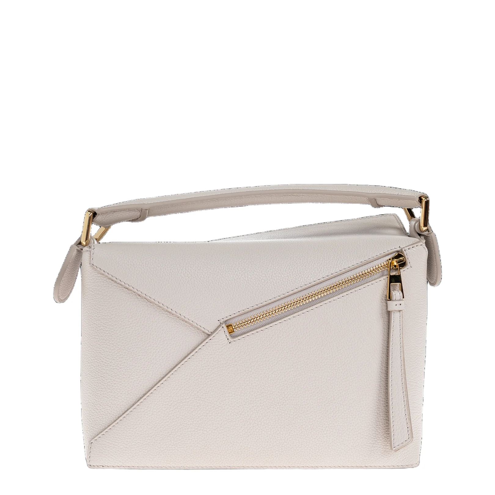 Puzzle Small Leather Shoulder Bags - White - Image 3