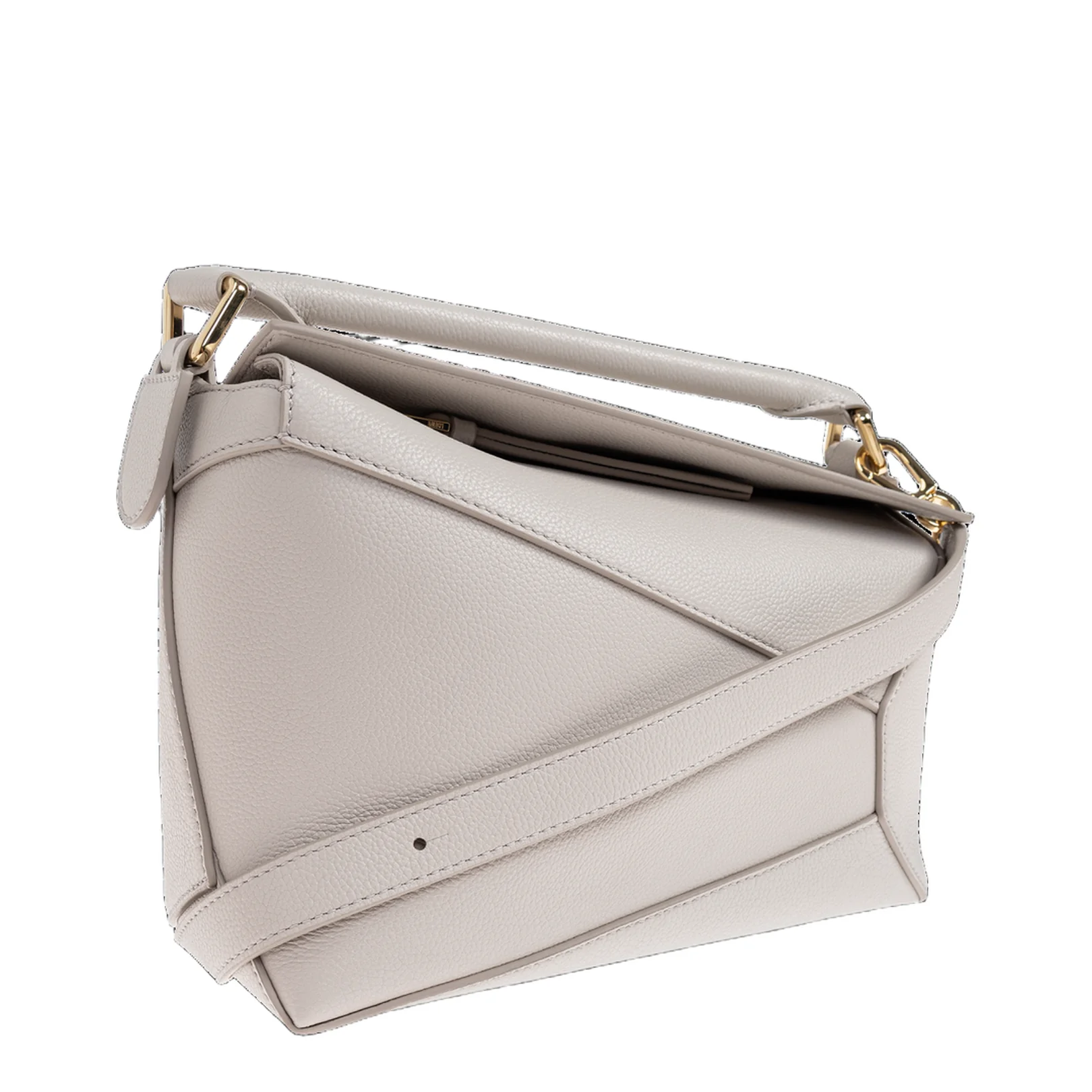Puzzle Small Leather Shoulder Bags - White - Image 4