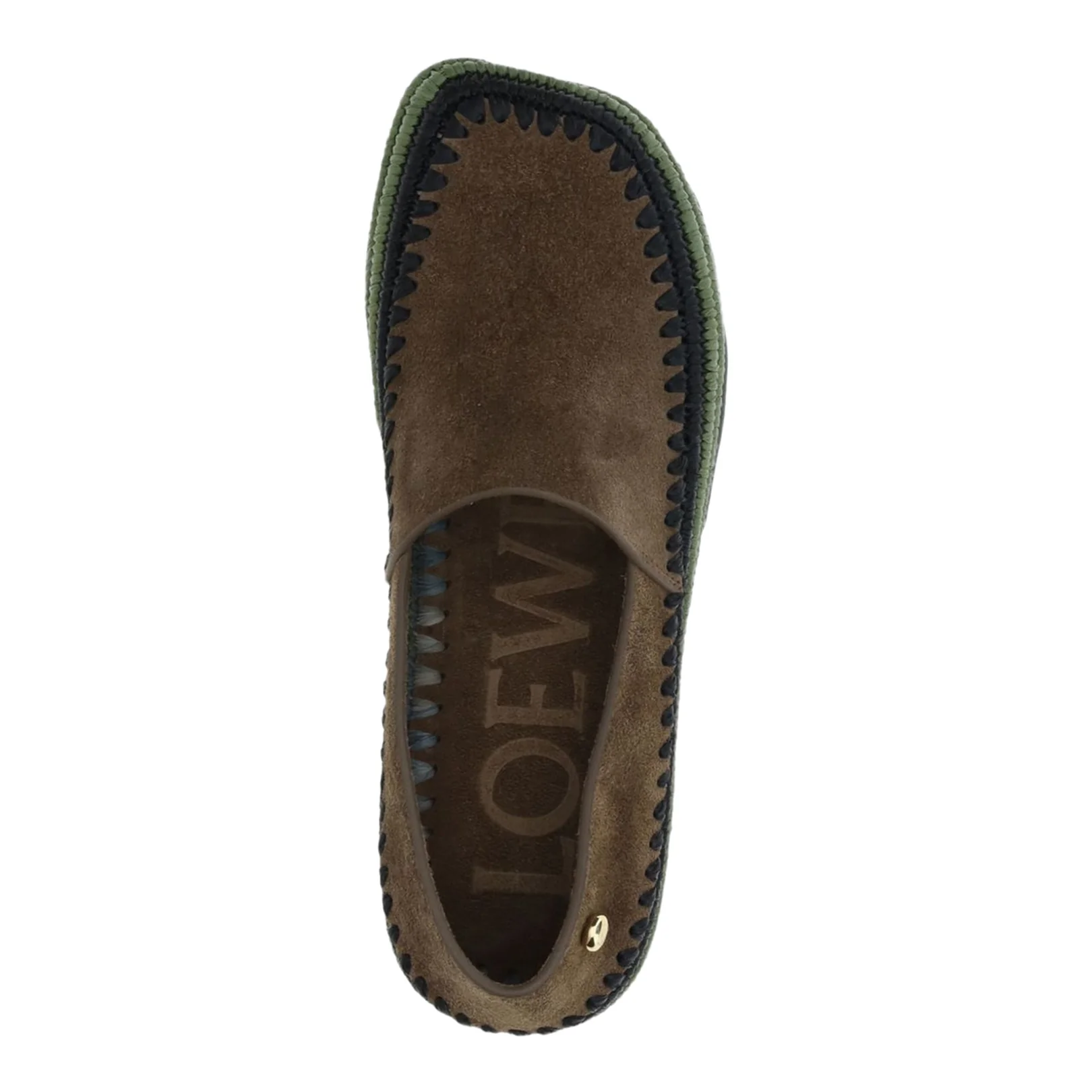 Rio Slipper in Suede and Raffia - Image 2