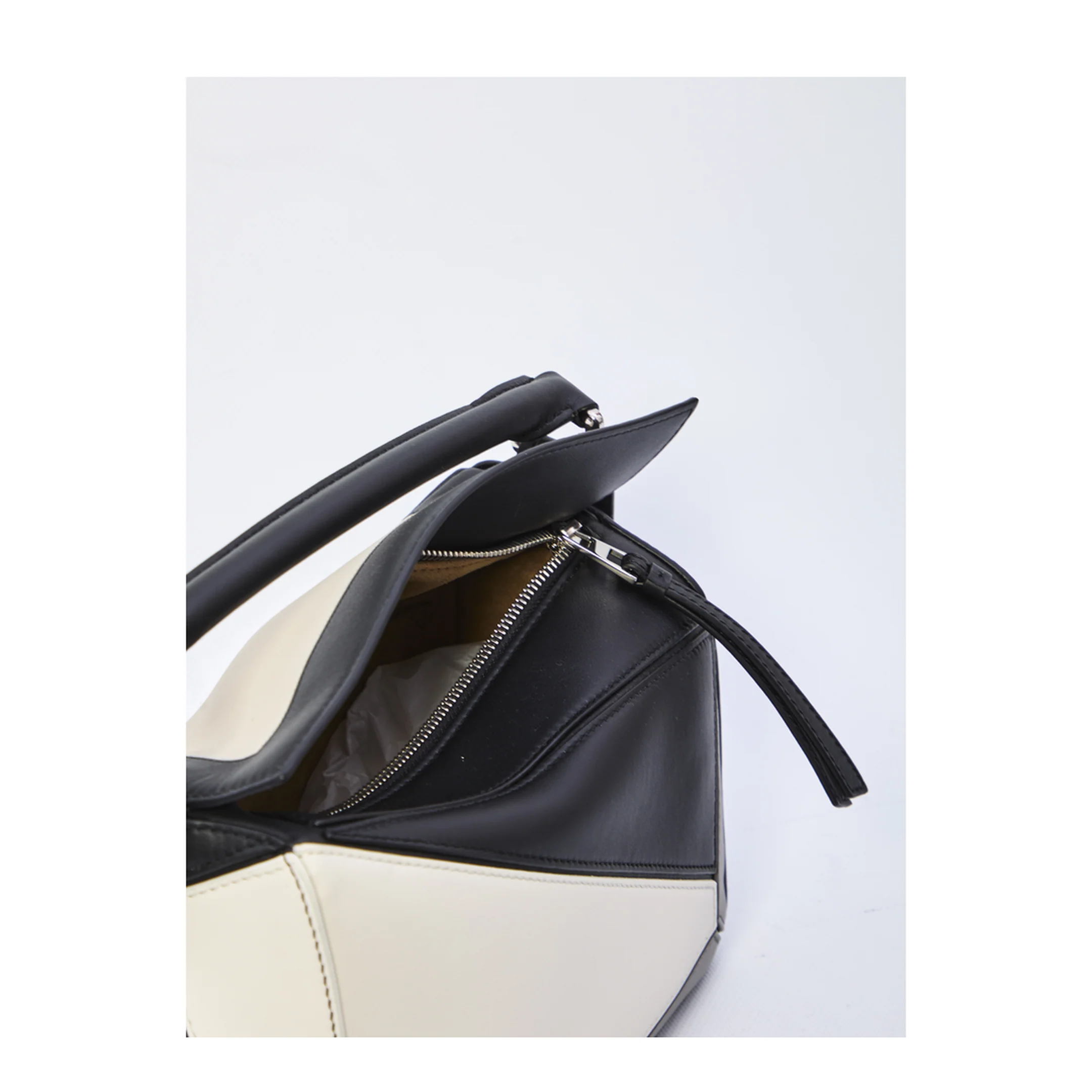 Puzzle Small Calfskin Shoulder Bags - Grey/Light Ghost - Image 4