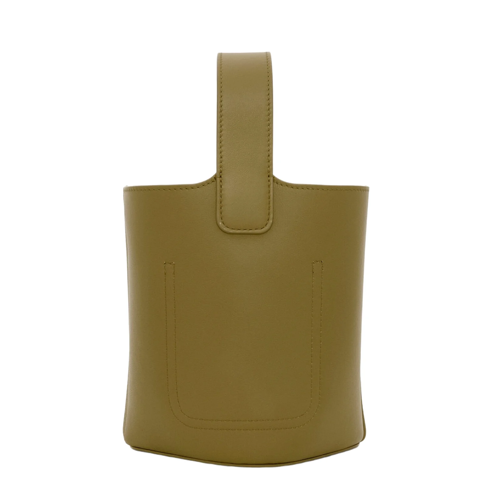 Pebble Mini Leather Bucket Bag - Green - Image 4