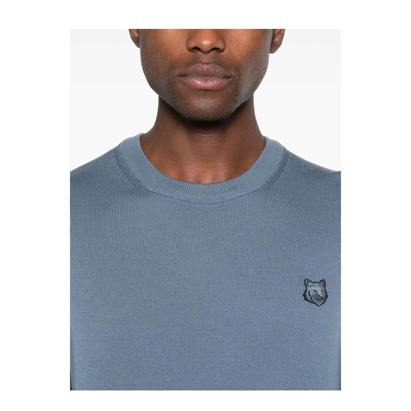 Bold Fox Head Knit - Breton Blue - Image 4