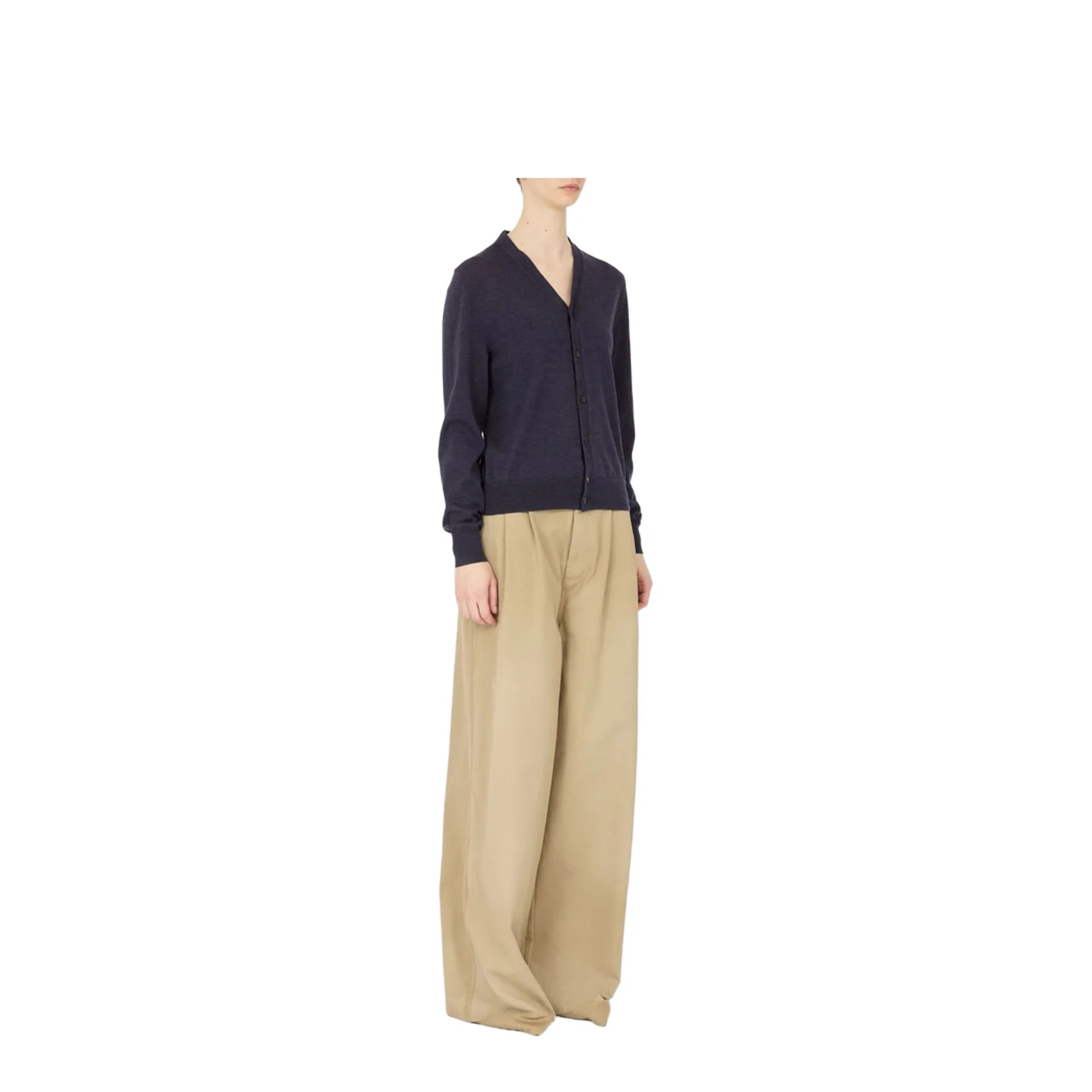 Wool V-Necked Cardigan - Image 2