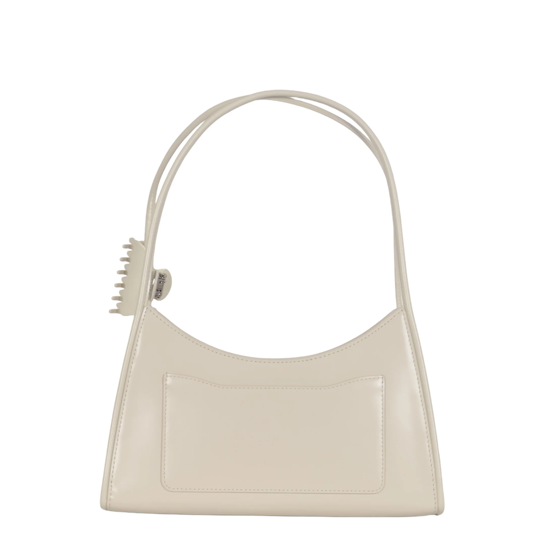 Glam Claw Clip Shoulder Bag - White - Image 4