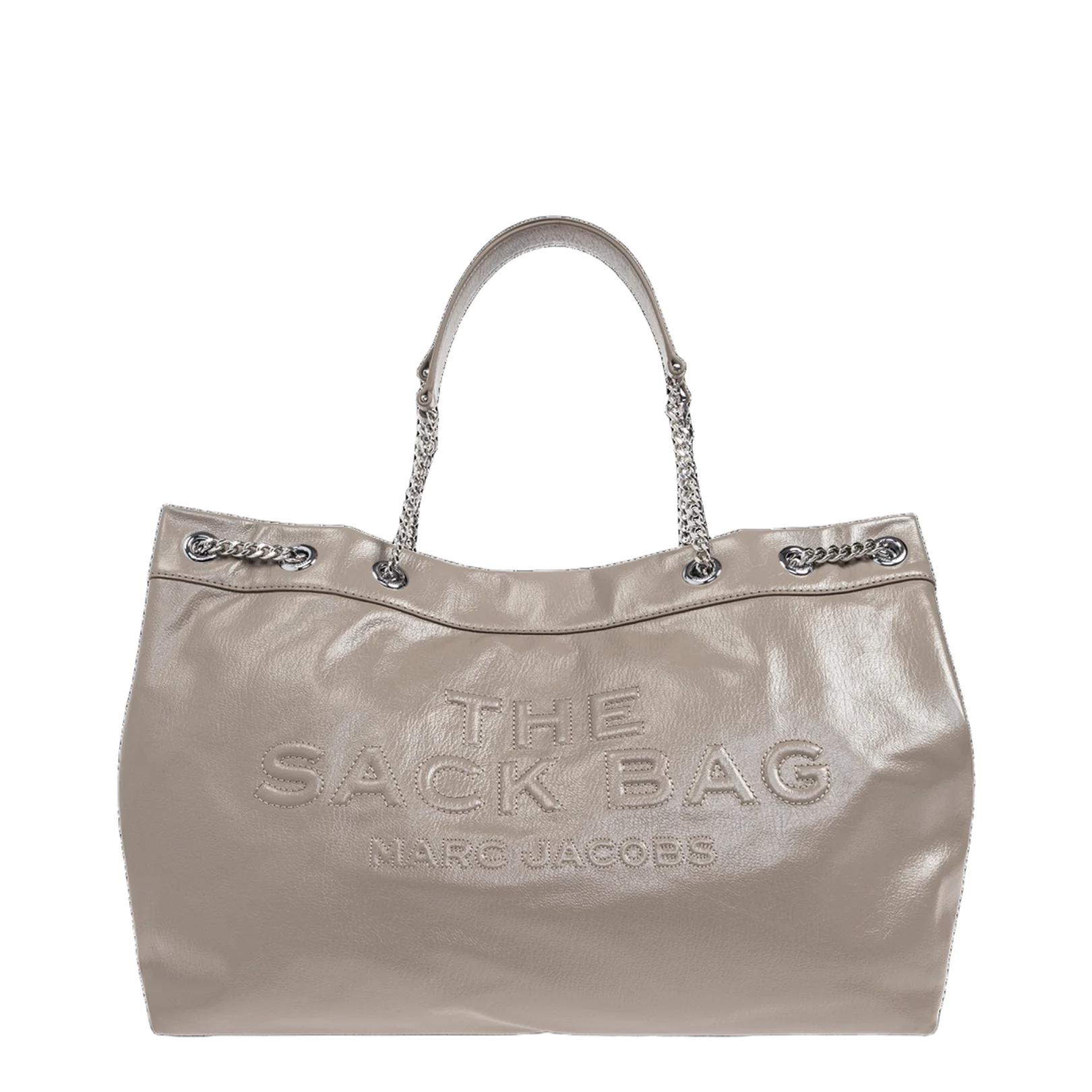 The Sack Leather Shoulder Bag - Beige
