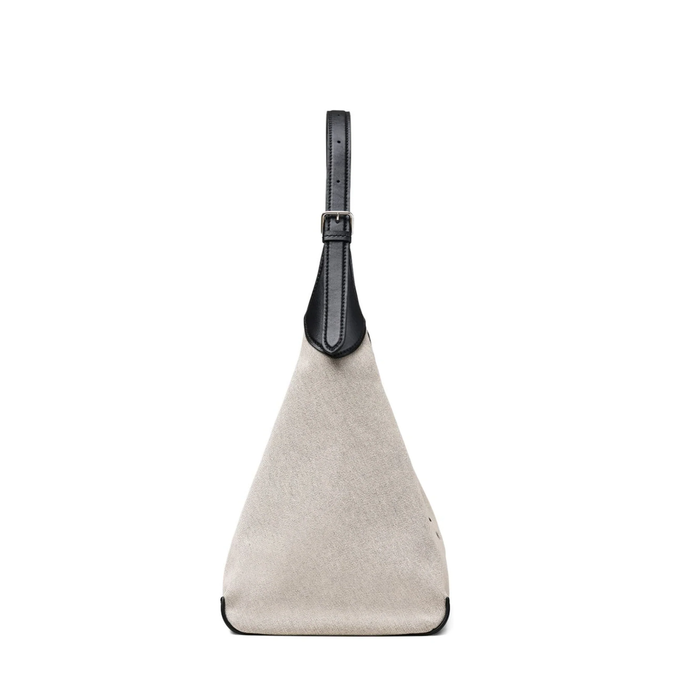 The Belted Sack Shoulder Bag - Ivory - Image 4