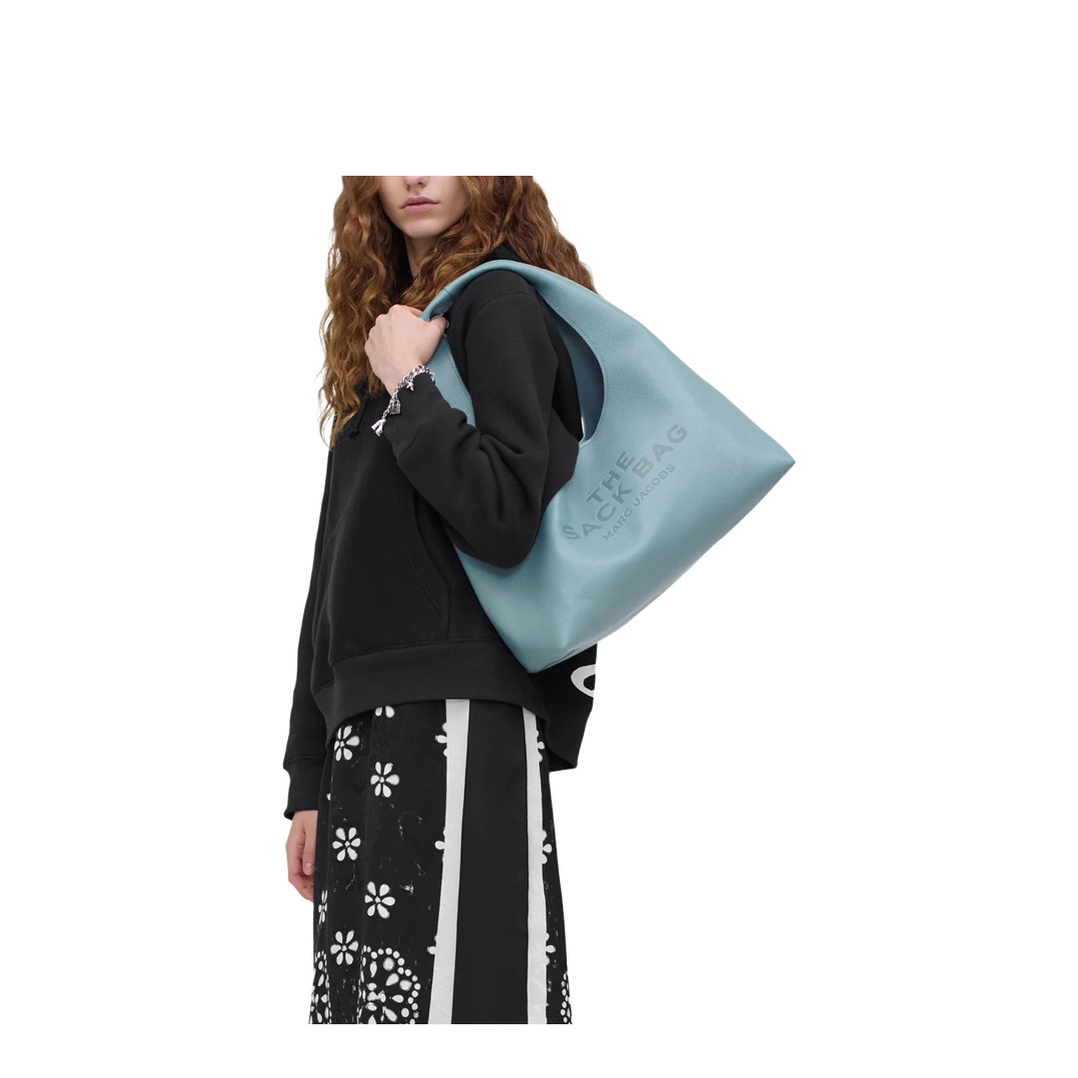 The Sack Bag Leather Sky Blue - Image 2