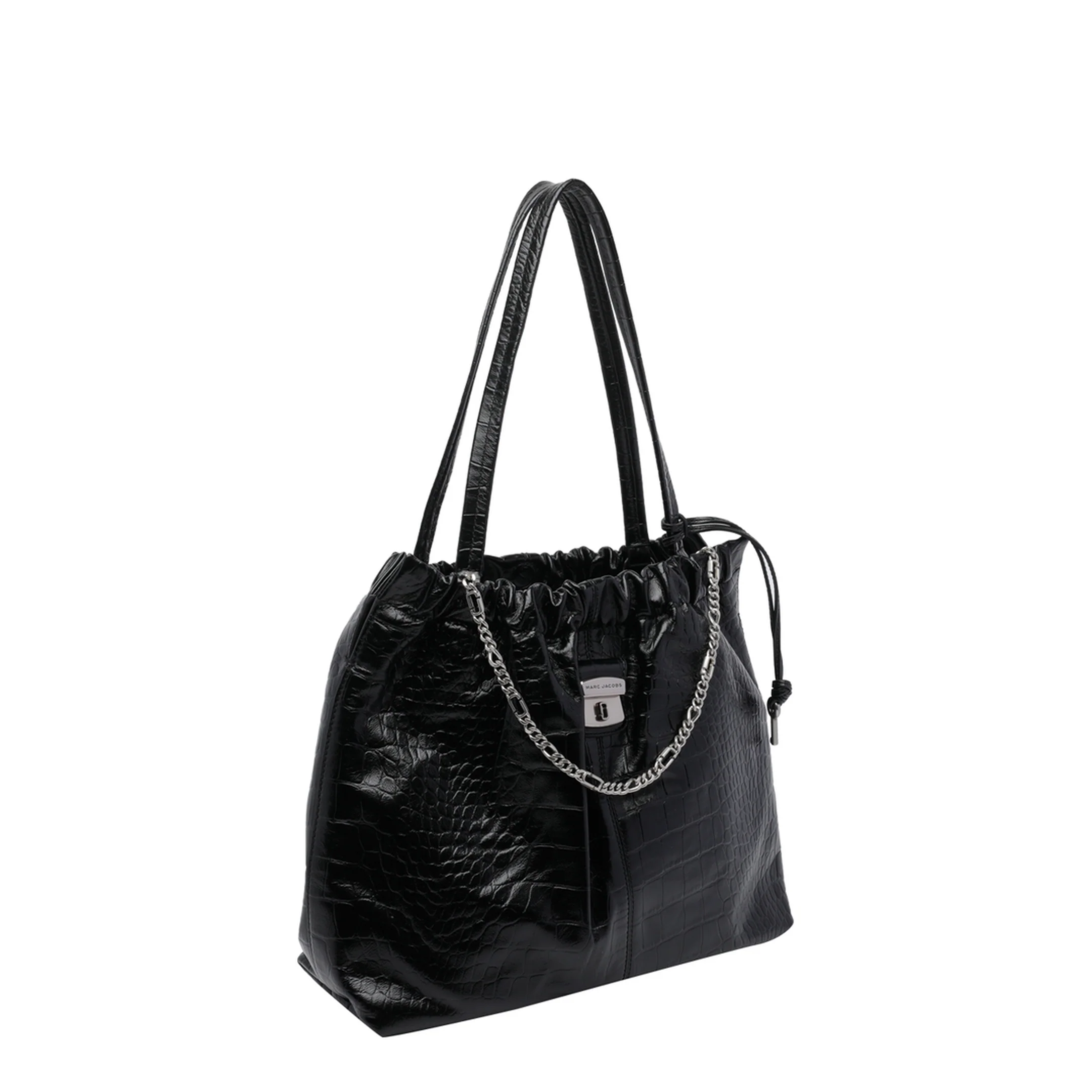 Cristina Croc Effect Tote Bag - Black - Image 2