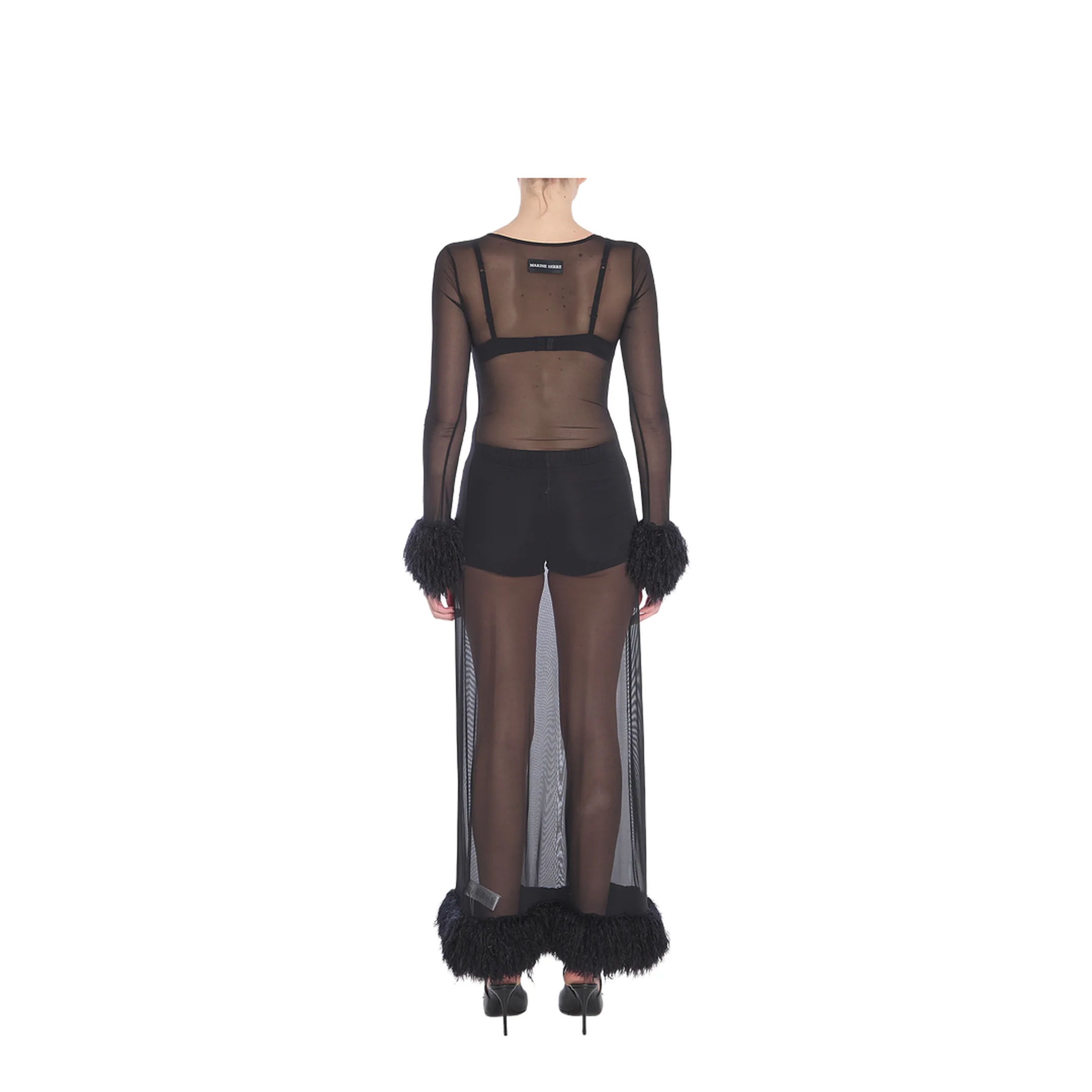 Mesh Jersey Long Dress - Image 4