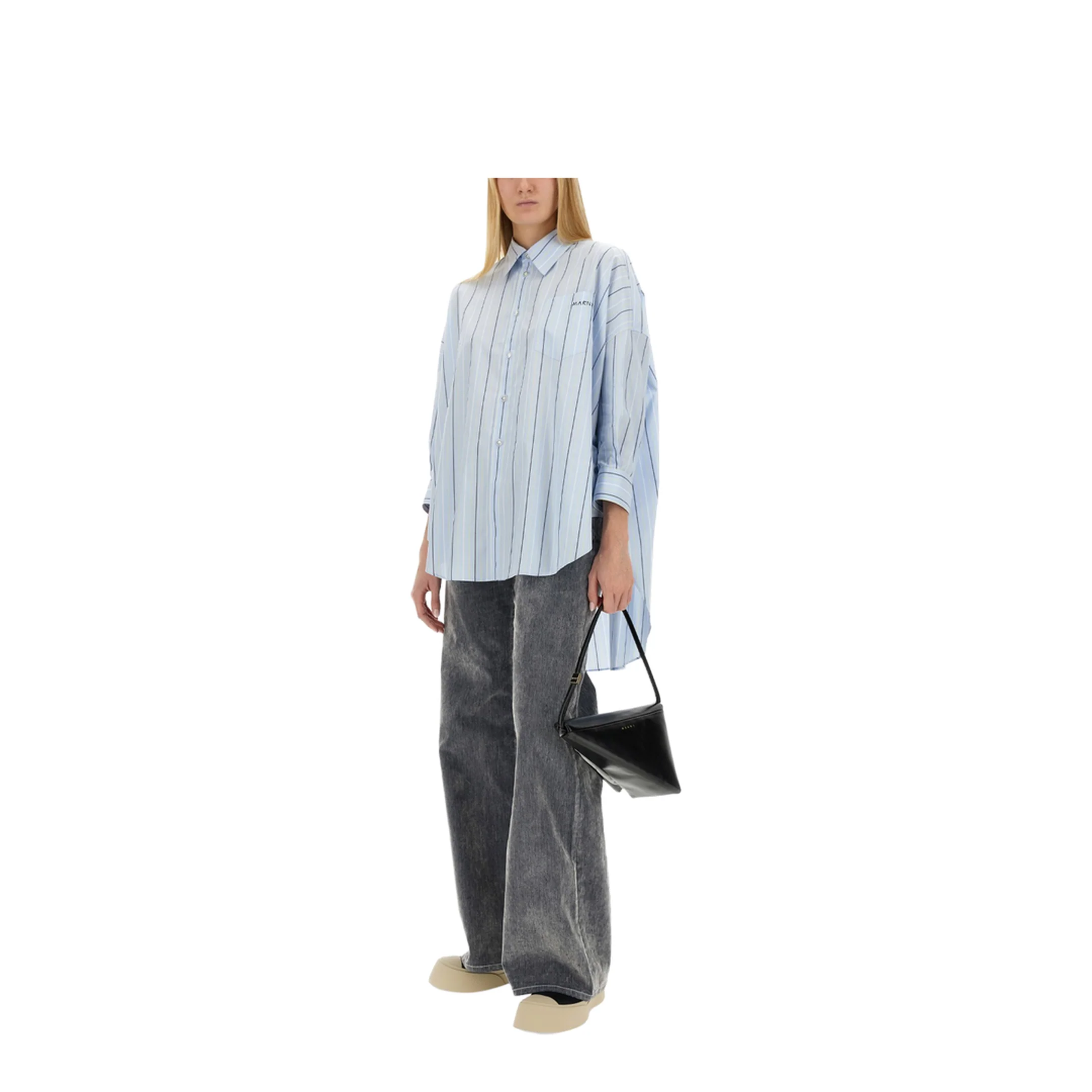 Asymmetrical Striped Shirt - Image 2