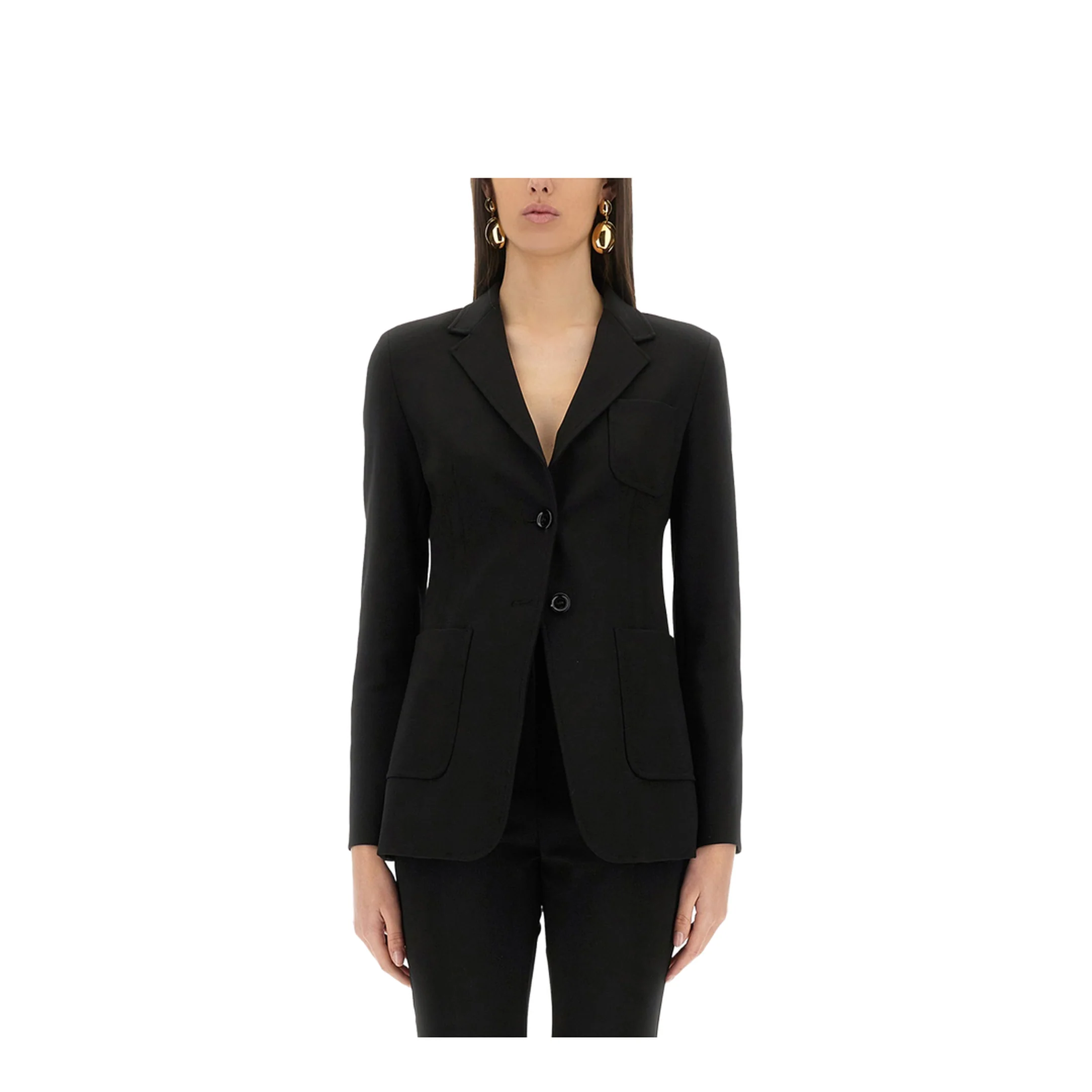 Single-Breasted Blazer - Beige