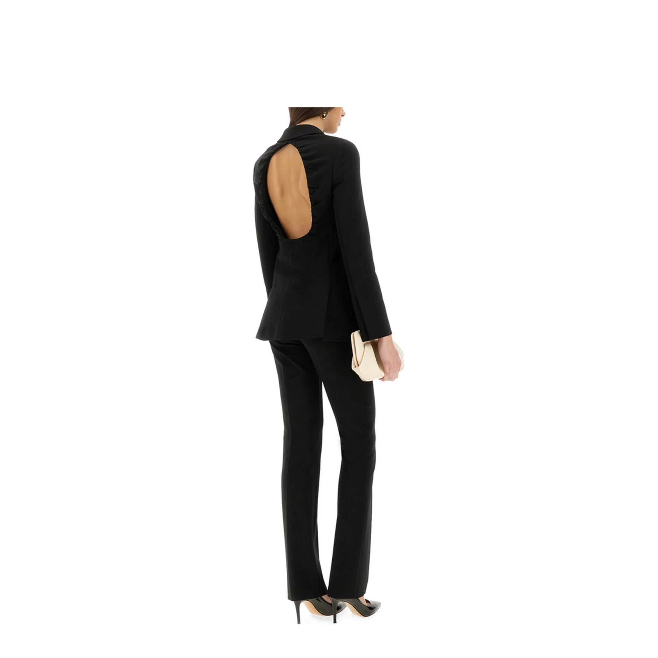 Single-Breasted Blazer - Beige - Image 2