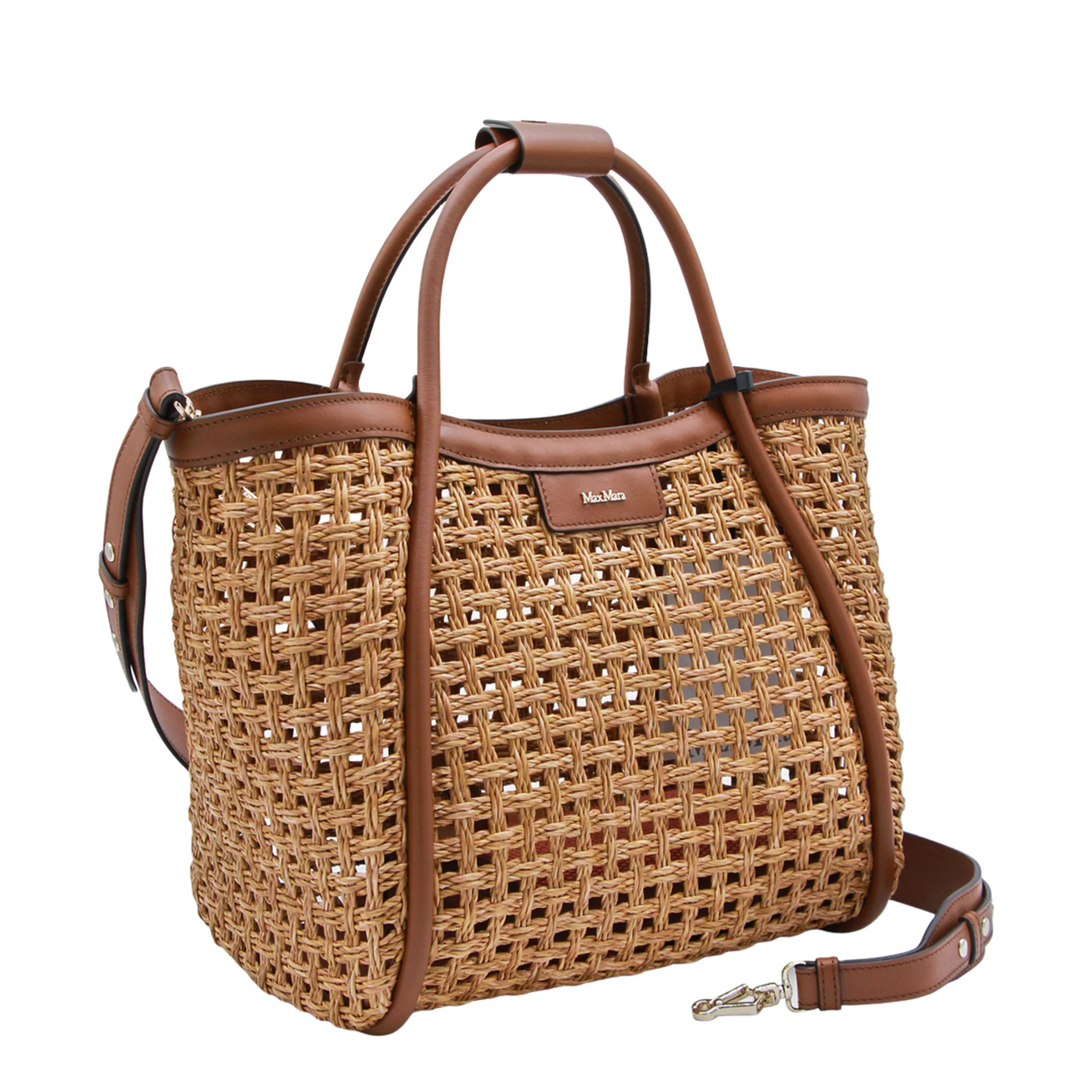 Woven Raffia Handbag - Natural - Image 3