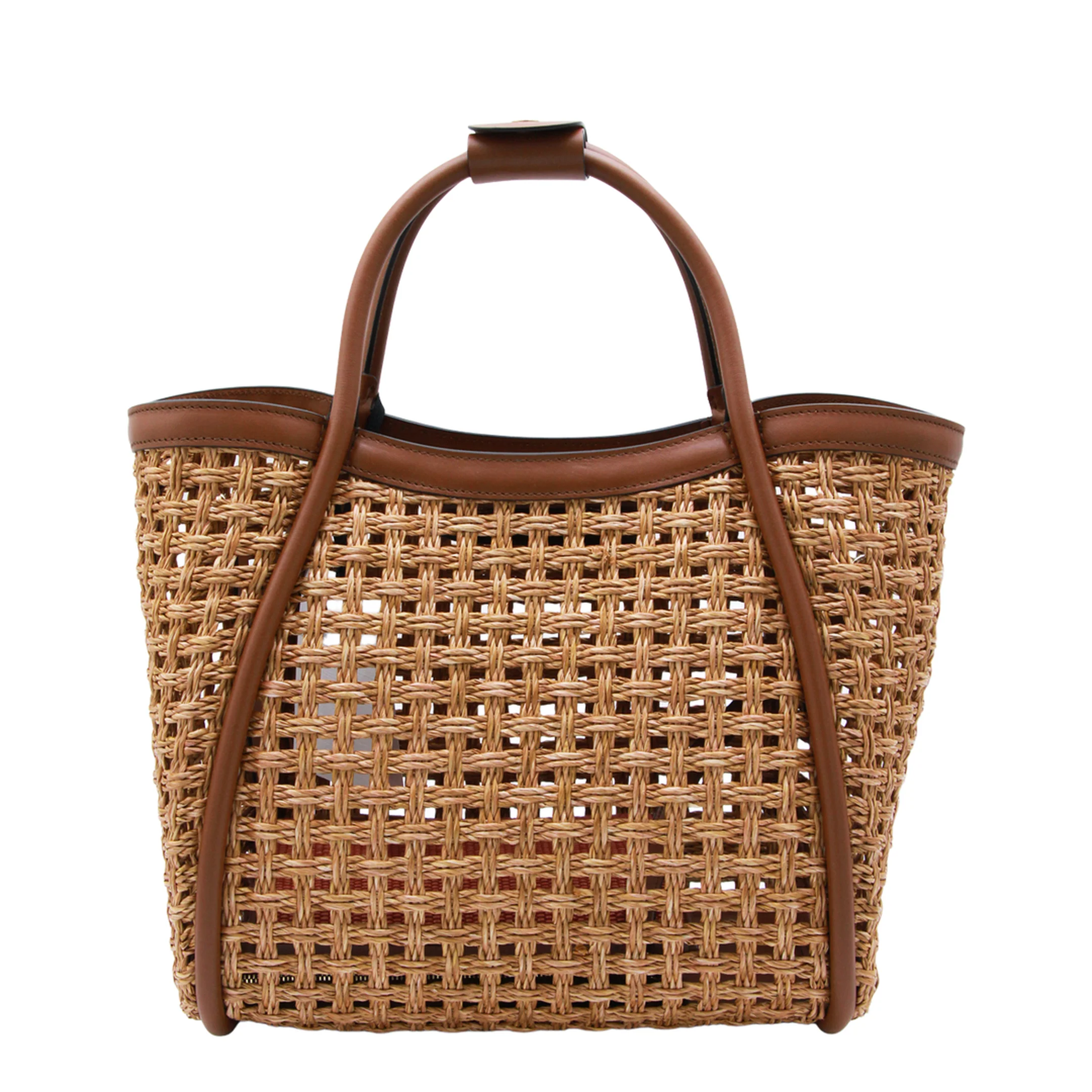 Woven Raffia Handbag - Natural - Image 4