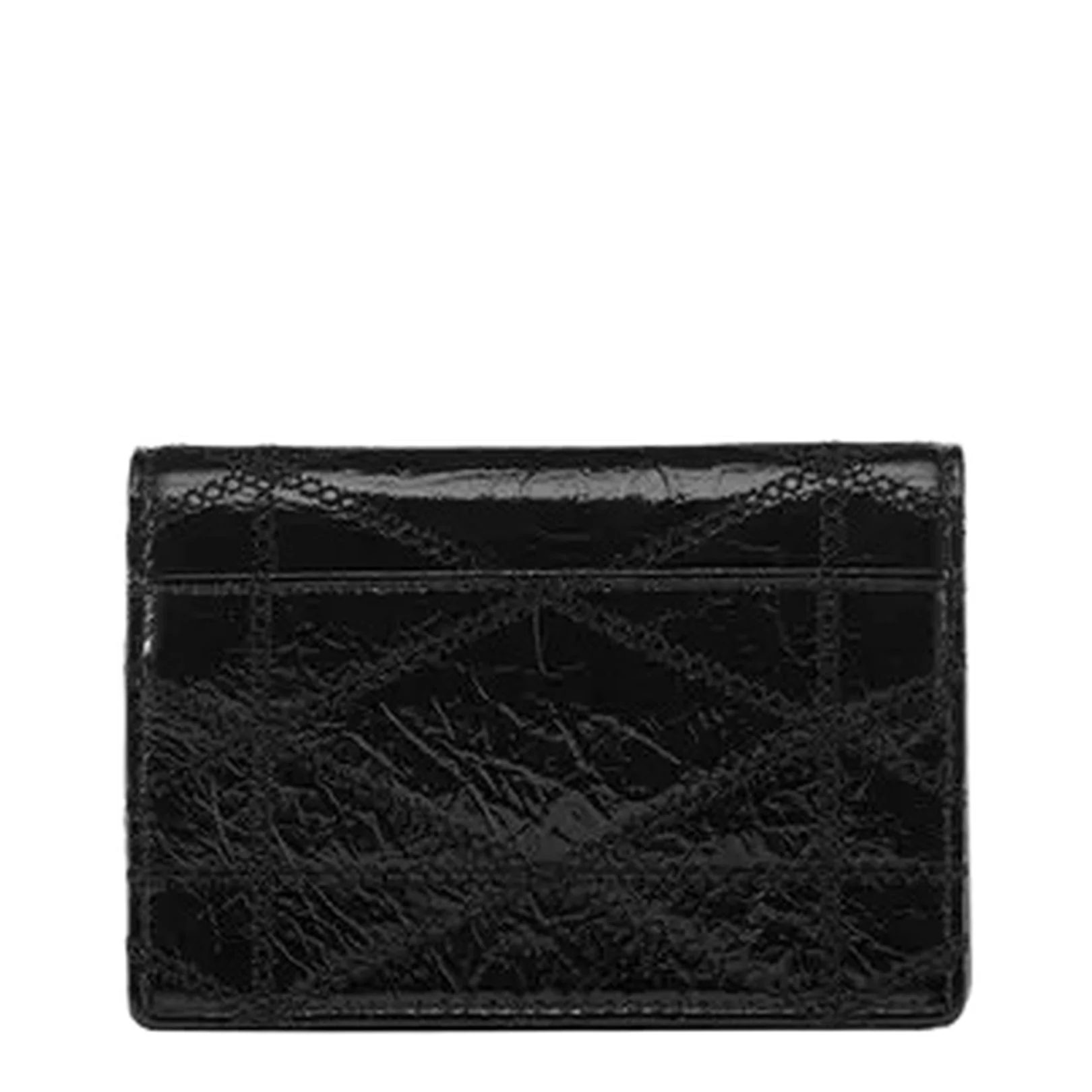 Travia Quilted Card Wallet in Crushed Leather - Image 2