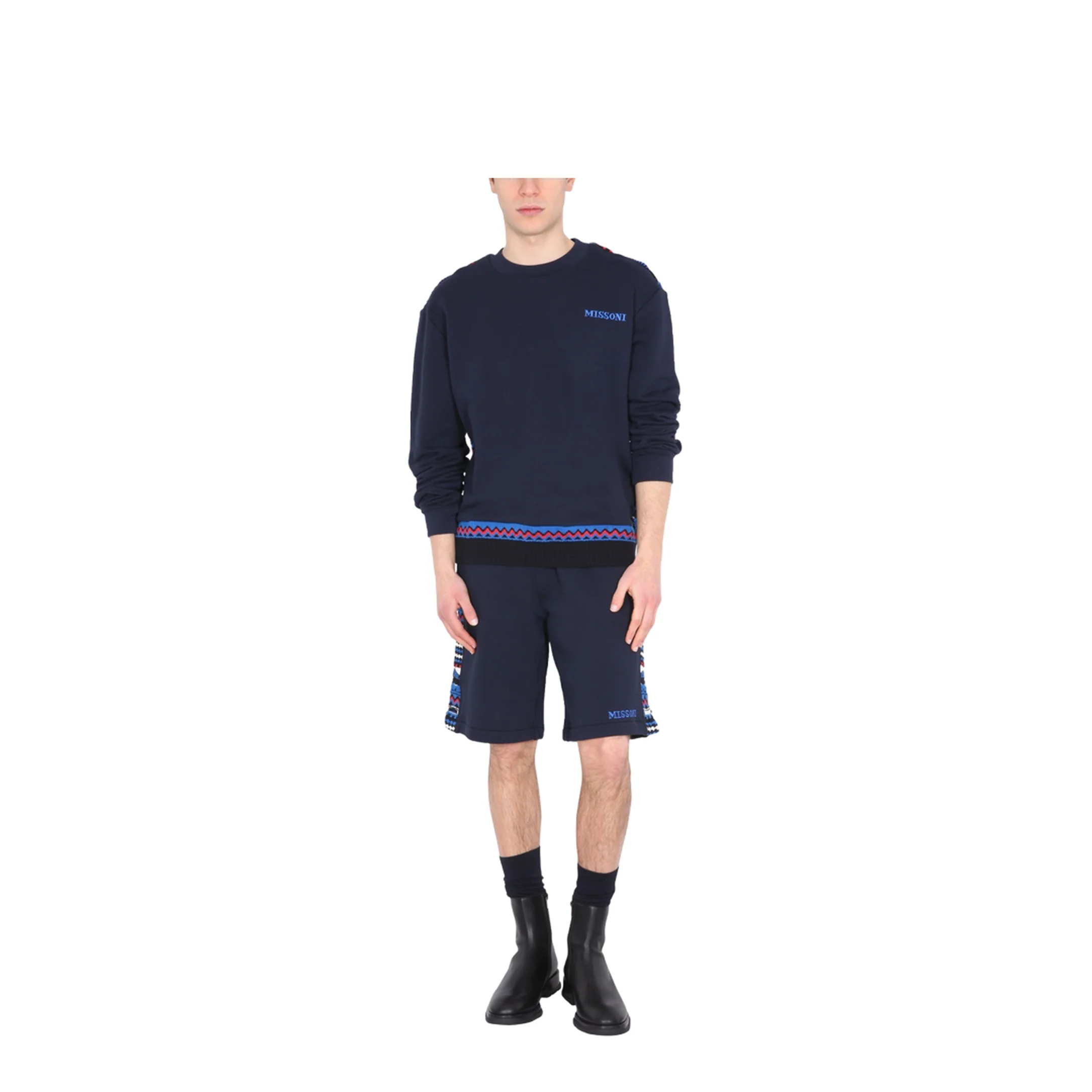 Embroidered Logo and Jacquard Insert Bermuda - Image 2