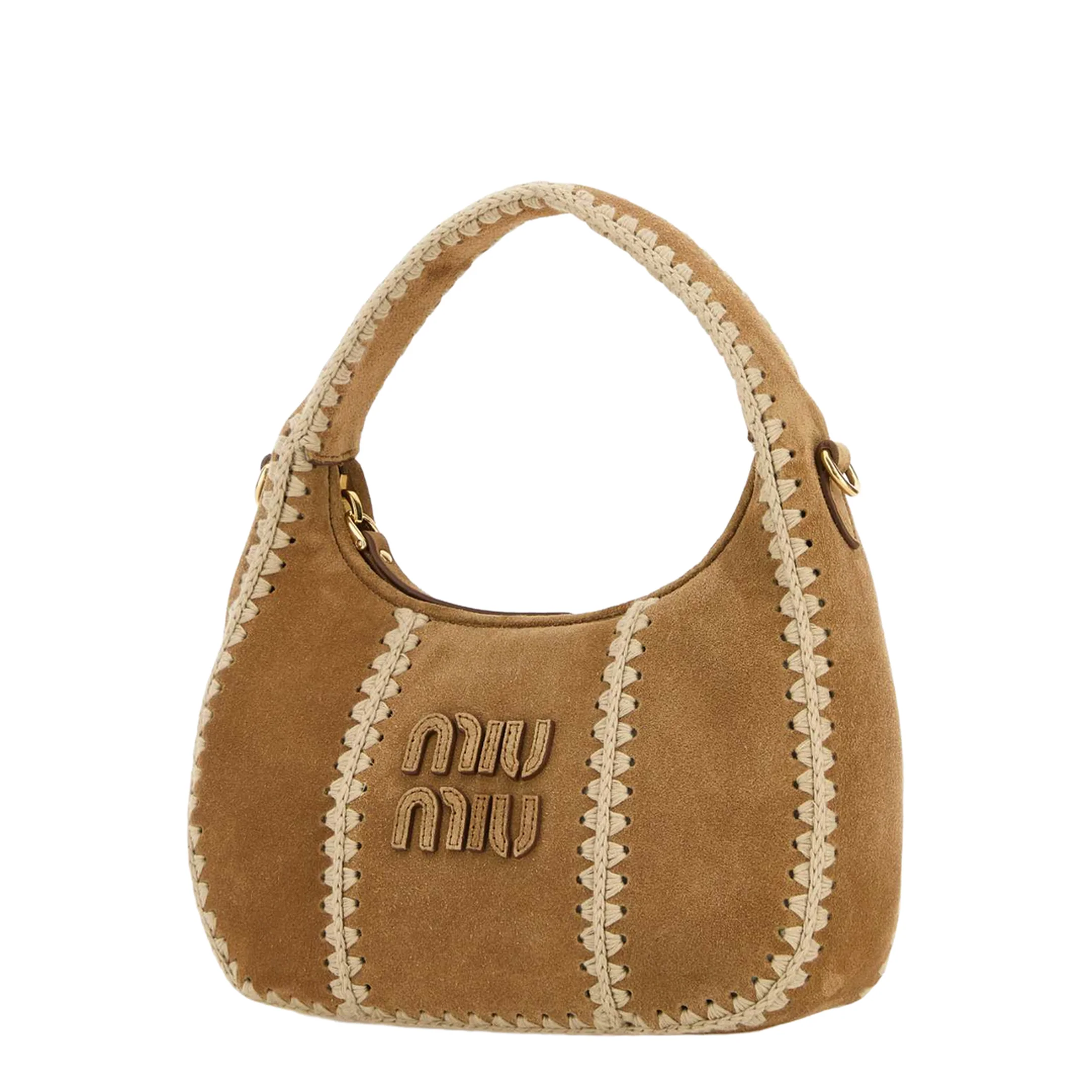 Beige Suede Handbag - Image 3