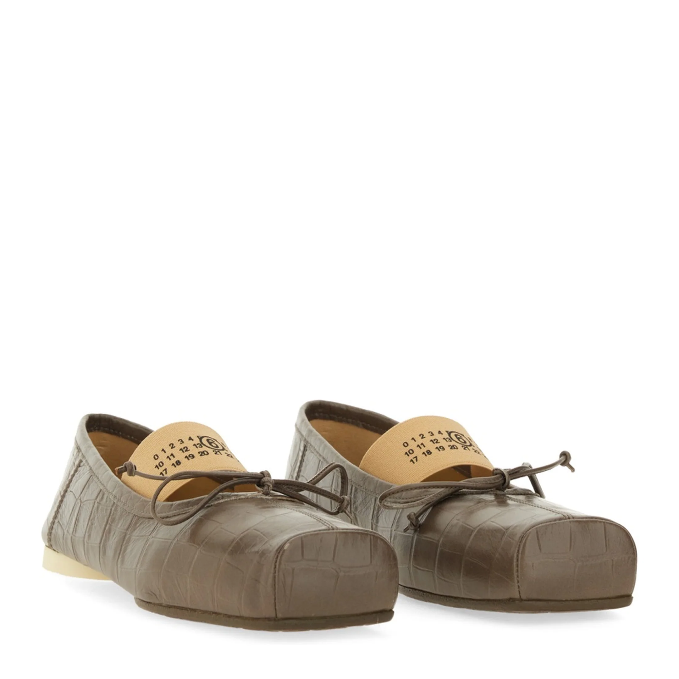 Crocodile-Effect Leather Ballerina - Image 2