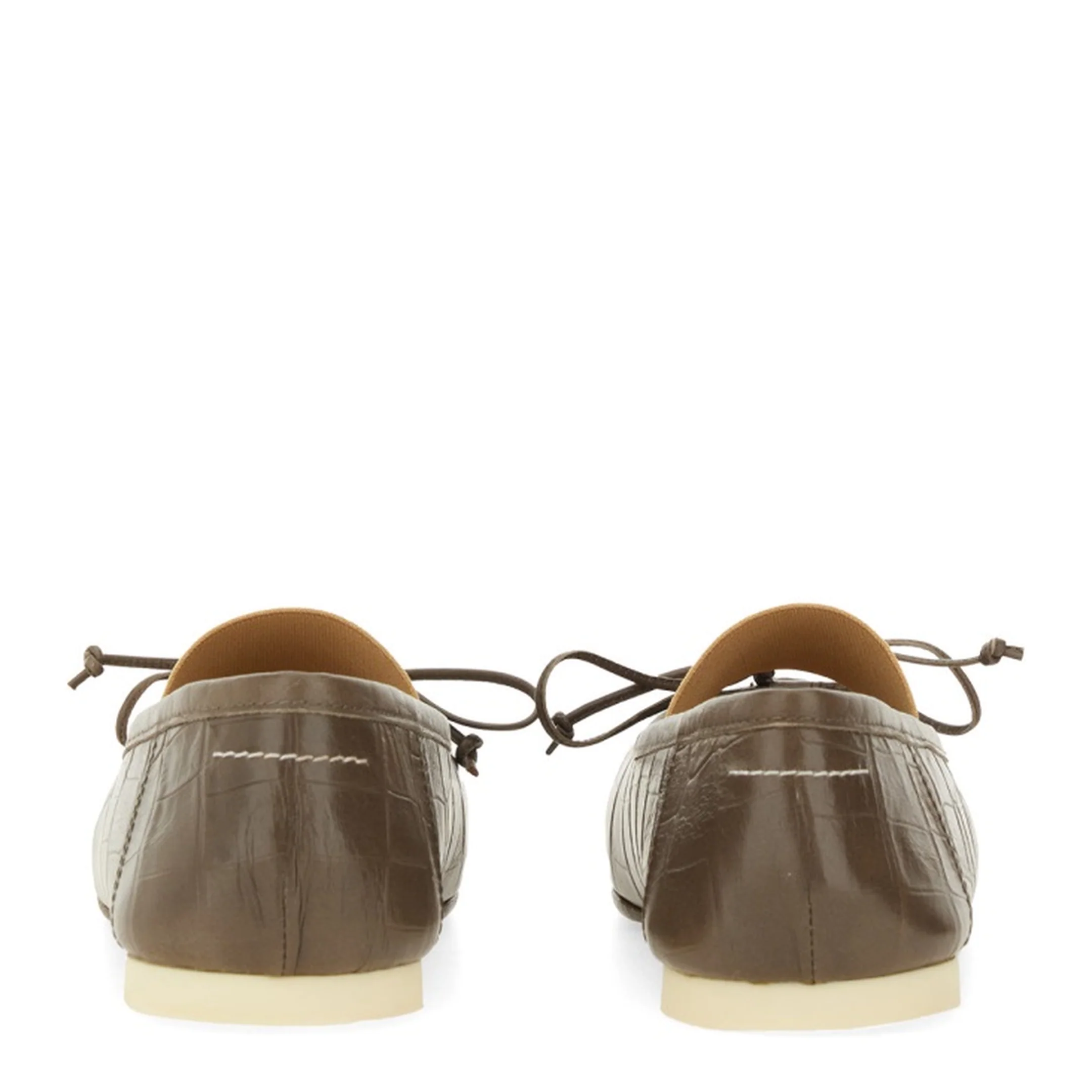 Crocodile-Effect Leather Ballerina - Image 3