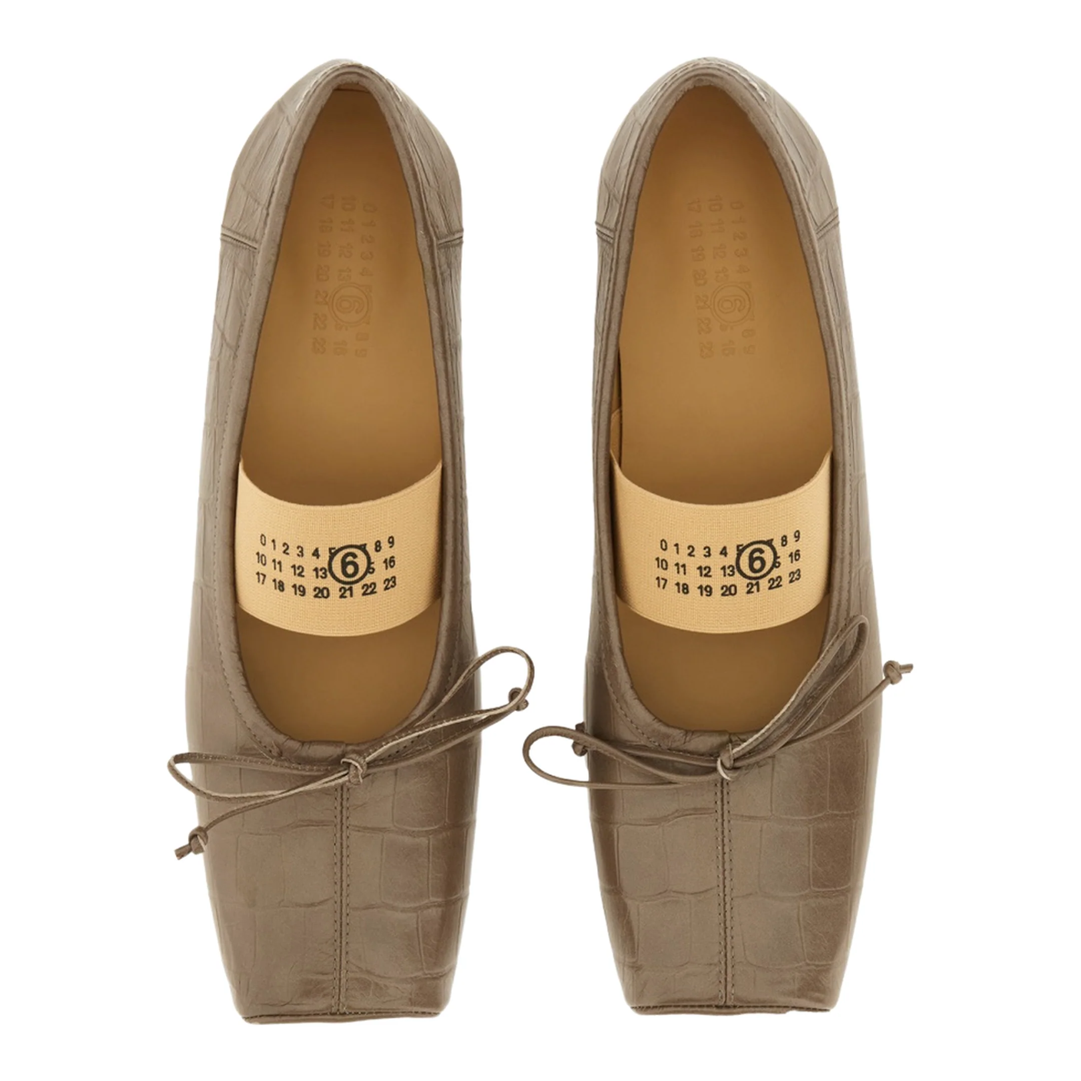 Crocodile-Effect Leather Ballerina - Image 6