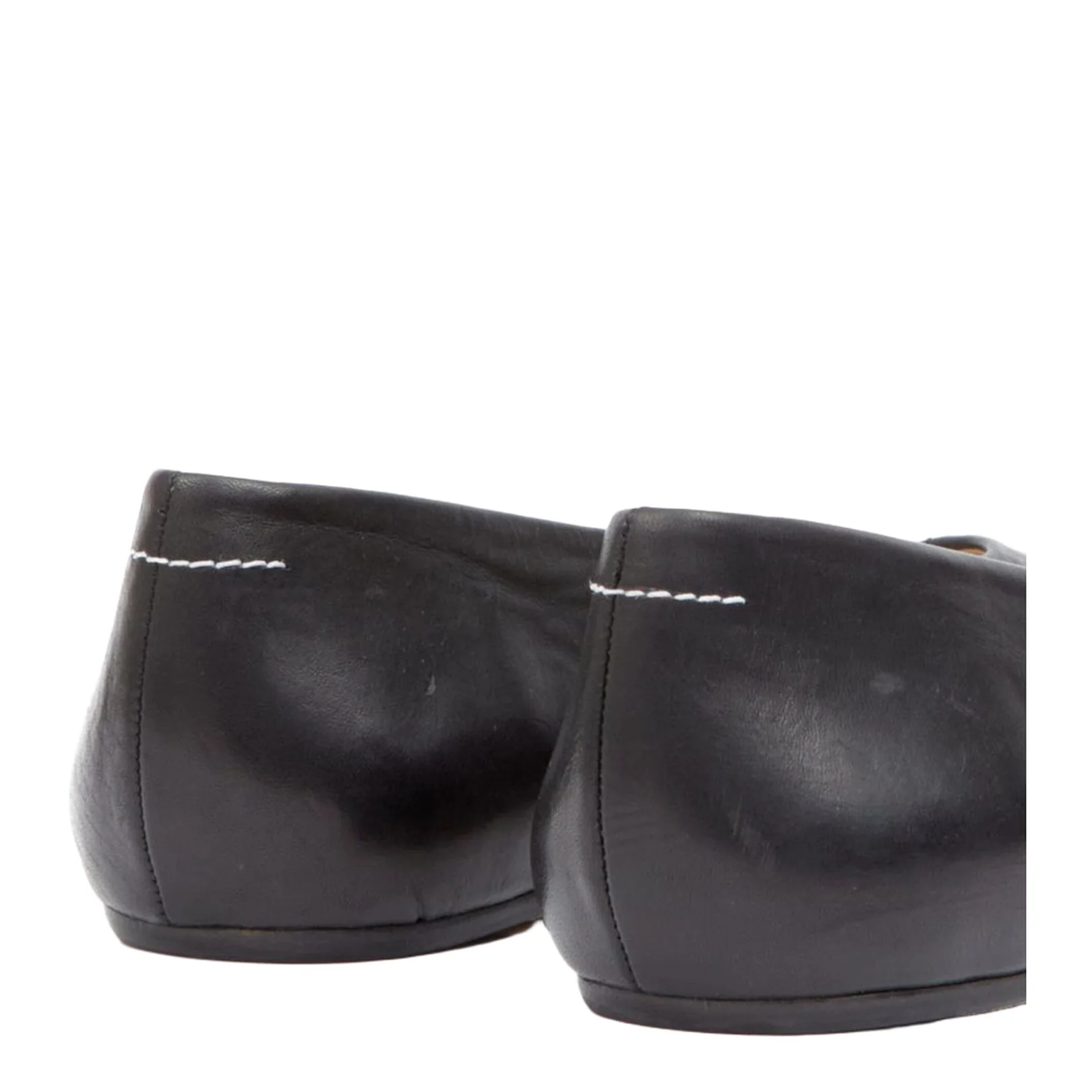 Leather Ballet Flats - Black - Image 3