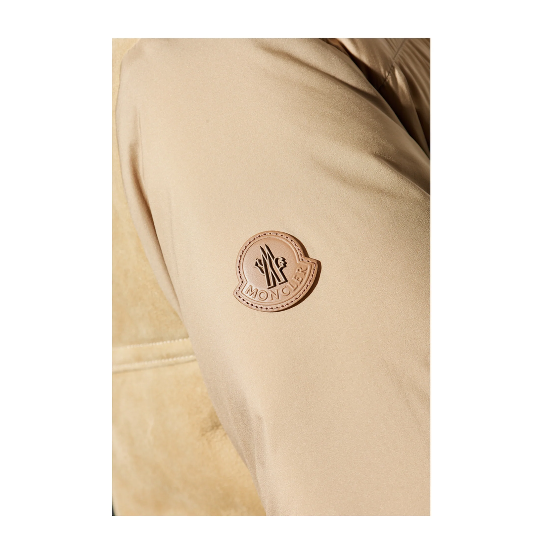 Beige Tonnay Suede & Shearling Short Down Jacket - Image 5