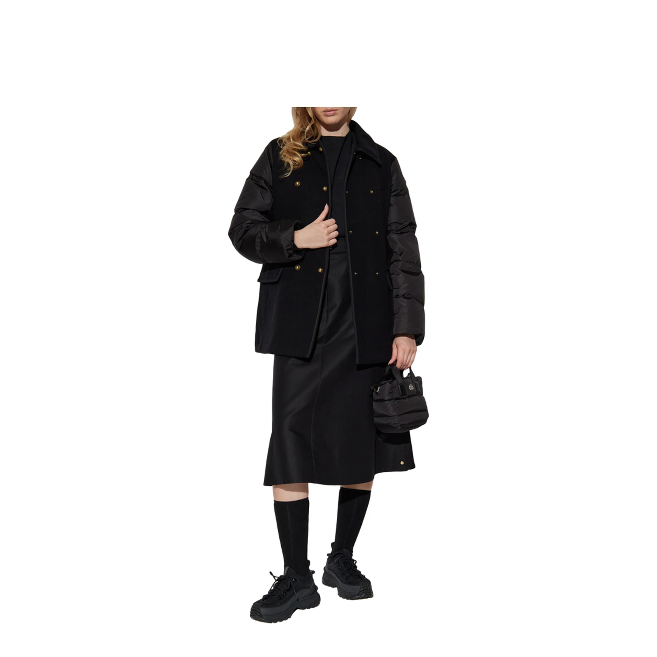 Black Chaillo Wool Down Coat - Image 2