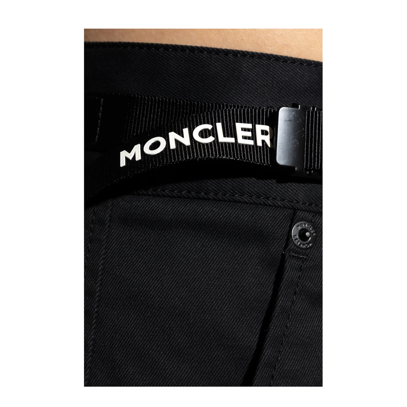Black Cotton Gabardine Cargo Trousers - Image 5