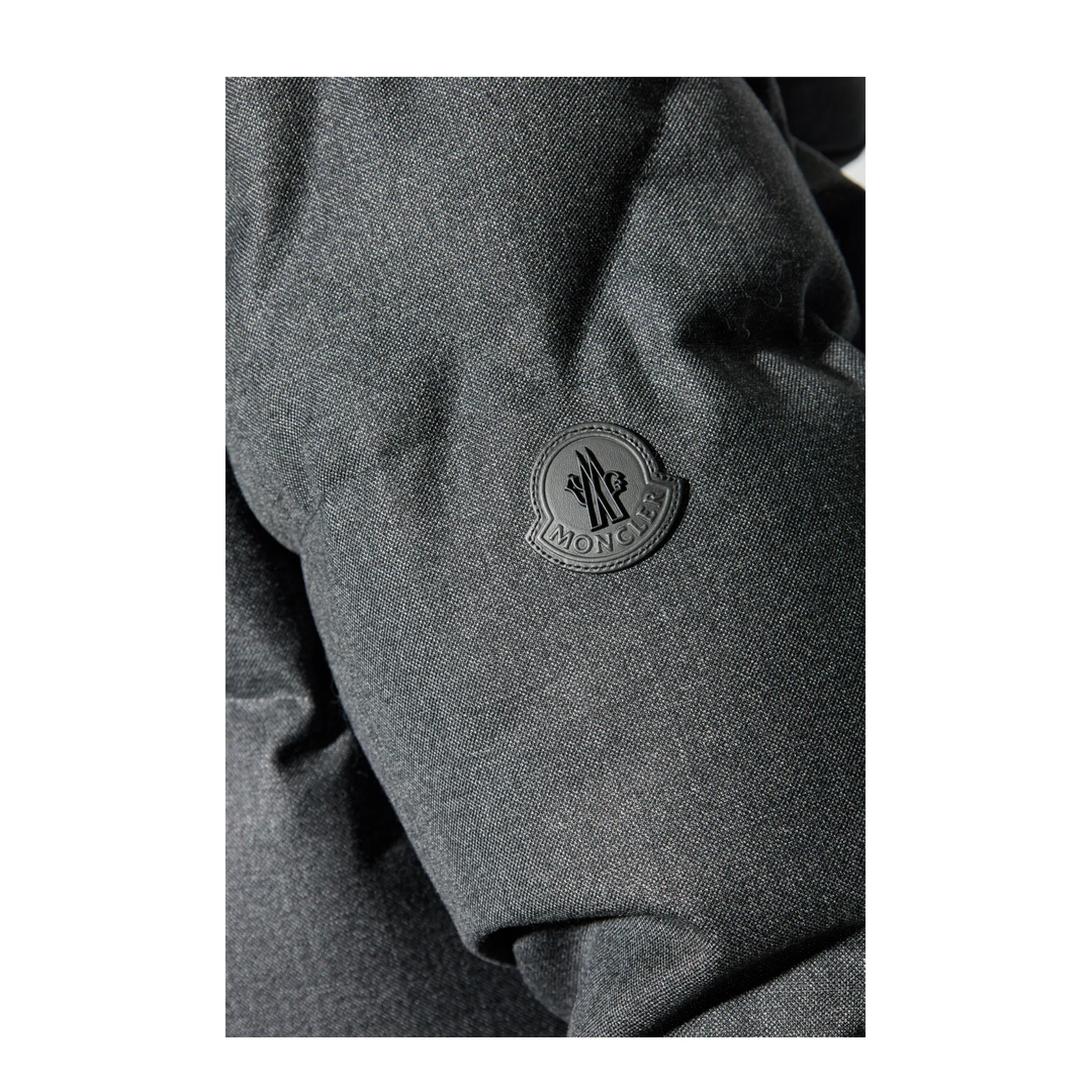 Black Eawy Hooded Wool Short Down Jacket - Image 5