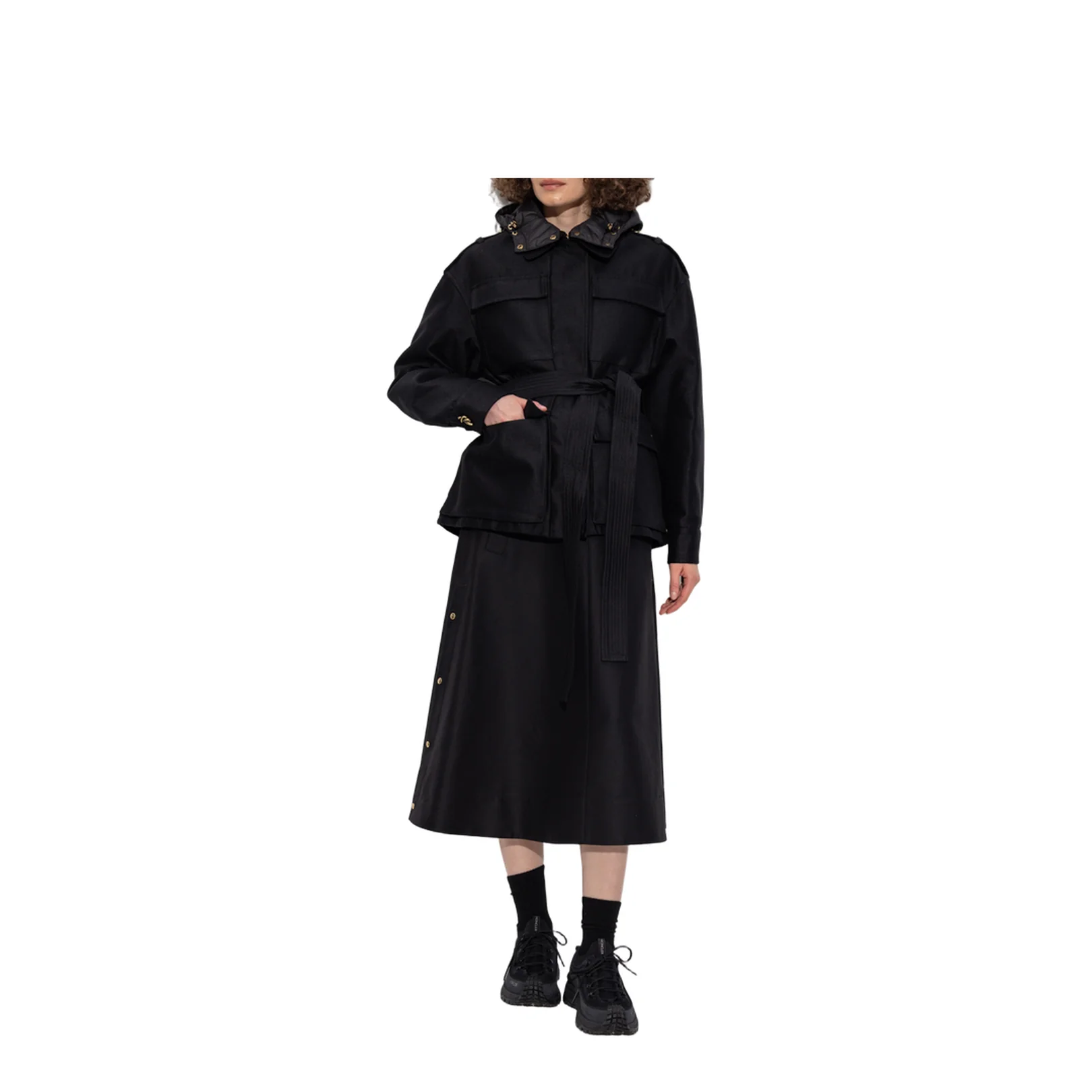 Black Essalois Hooded Down Field Jacket - Image 2
