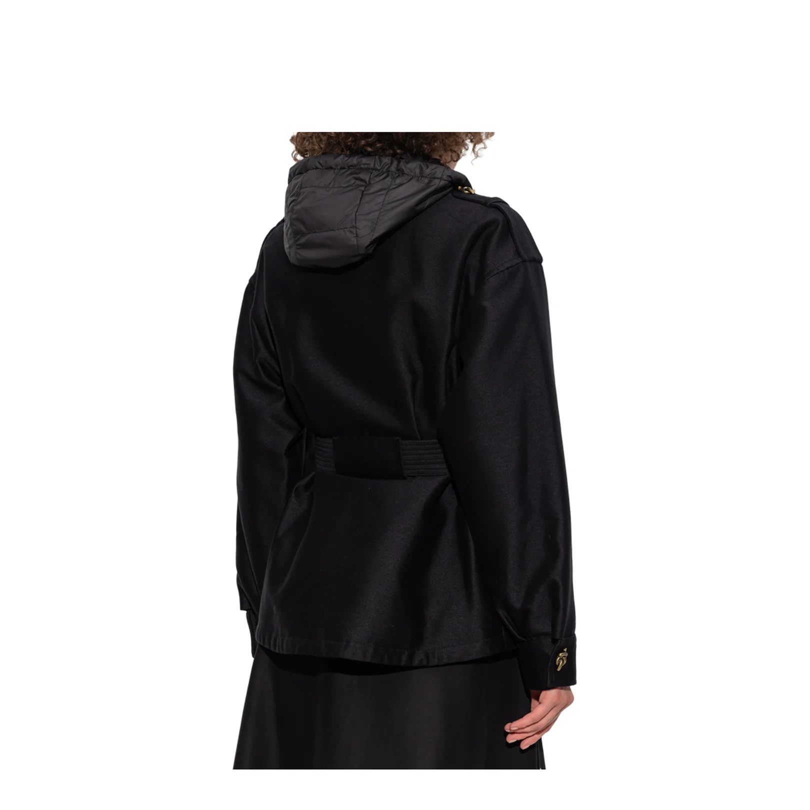 Black Essalois Hooded Down Field Jacket - Image 4