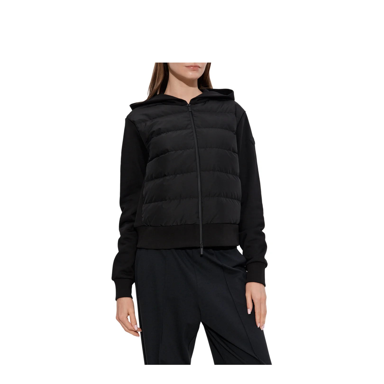 Black Hooded Zip Sweatshirt - Image 3