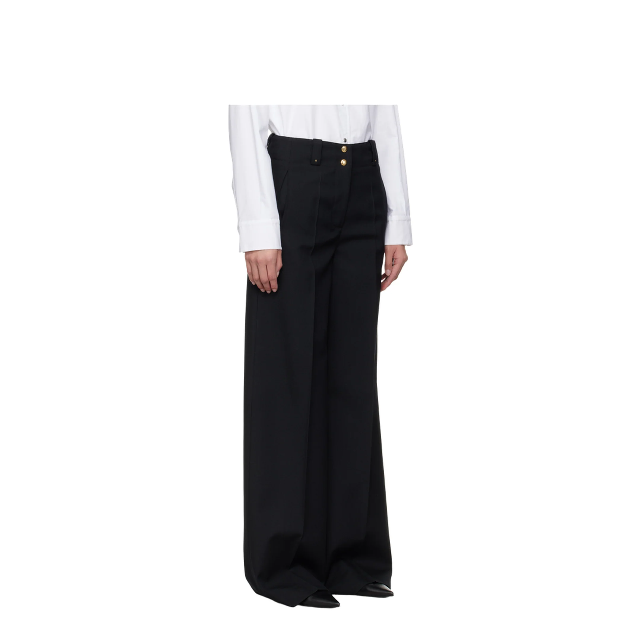 Black Polyester Blend Palazzo Pant - Image 4