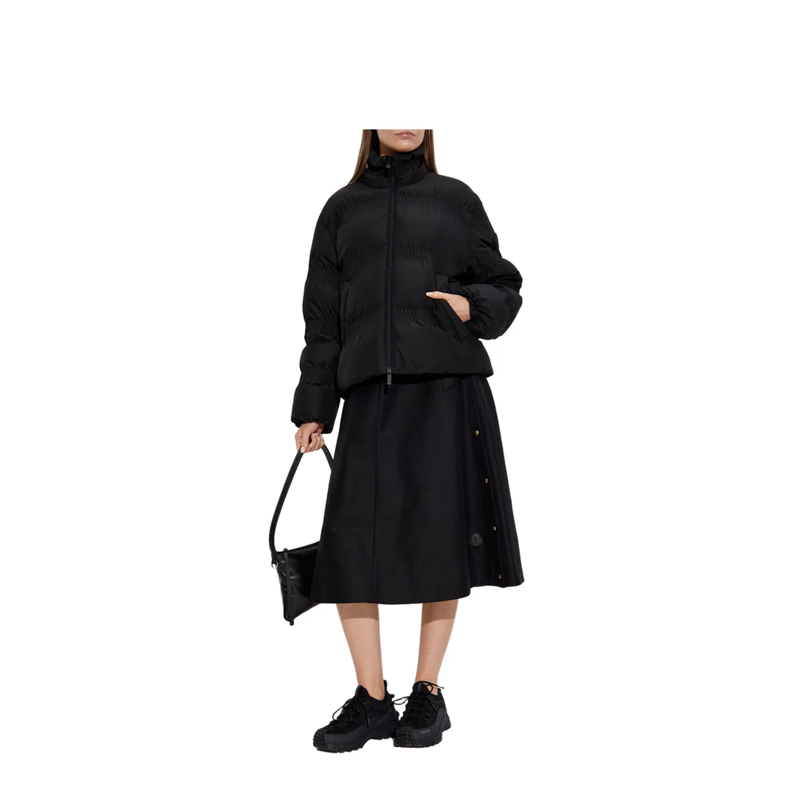 Black Ravignan Gather-Quilted Short Down Jacket - Image 2