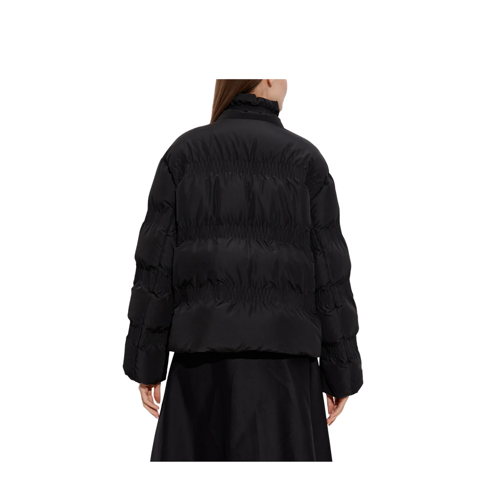 Black Ravignan Gather-Quilted Short Down Jacket - Image 4