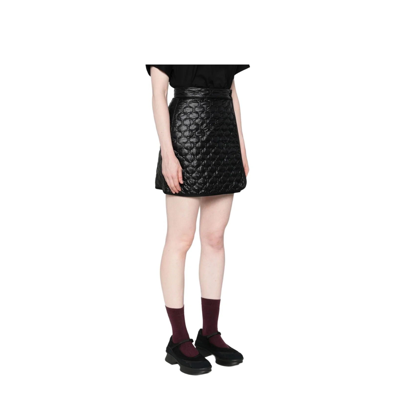 Square-Quilted Padded Mini Skirt - Image 3