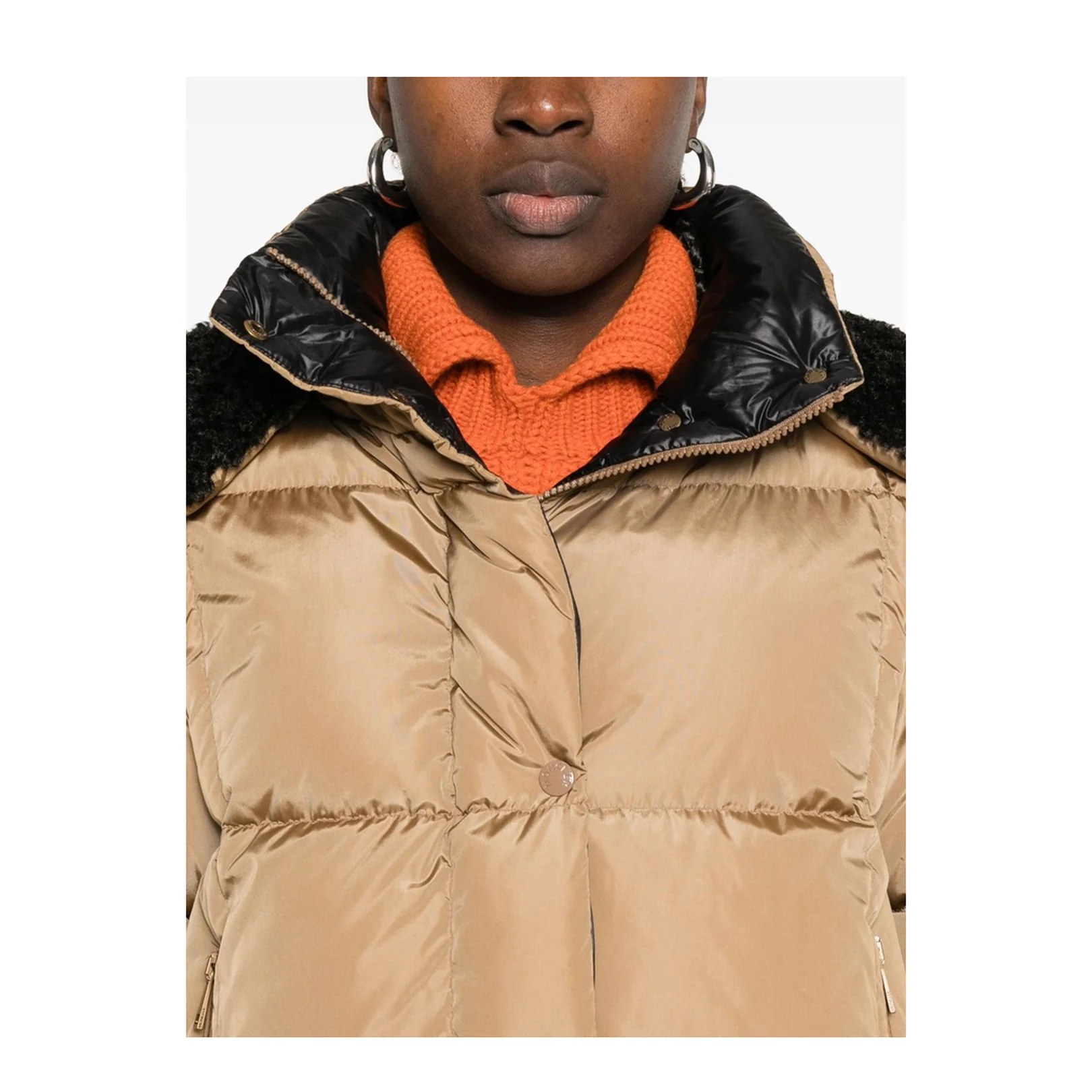 Castelnou Square-Quilted Hooded Short Down Jacket - Image 2