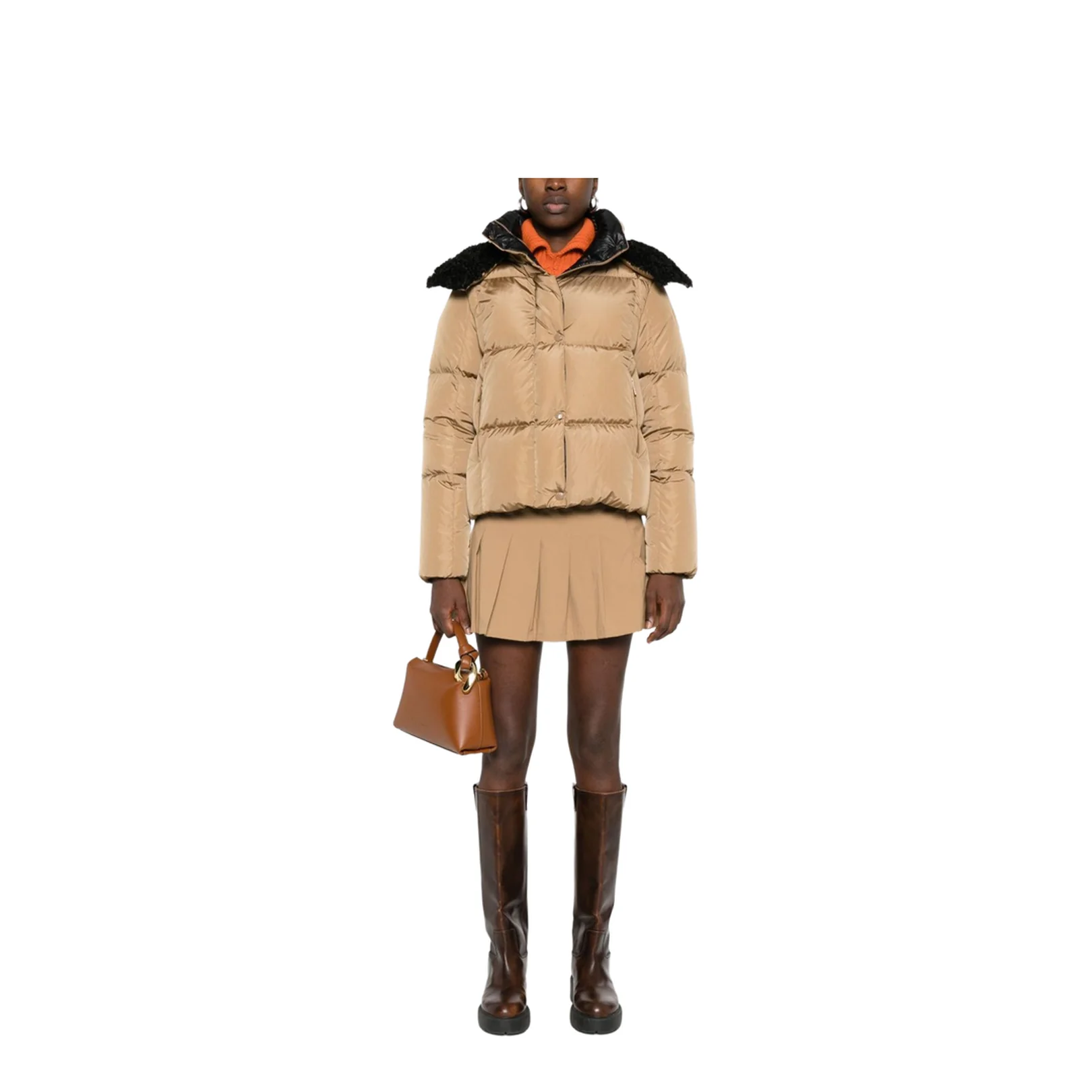Castelnou Square-Quilted Hooded Short Down Jacket - Image 4
