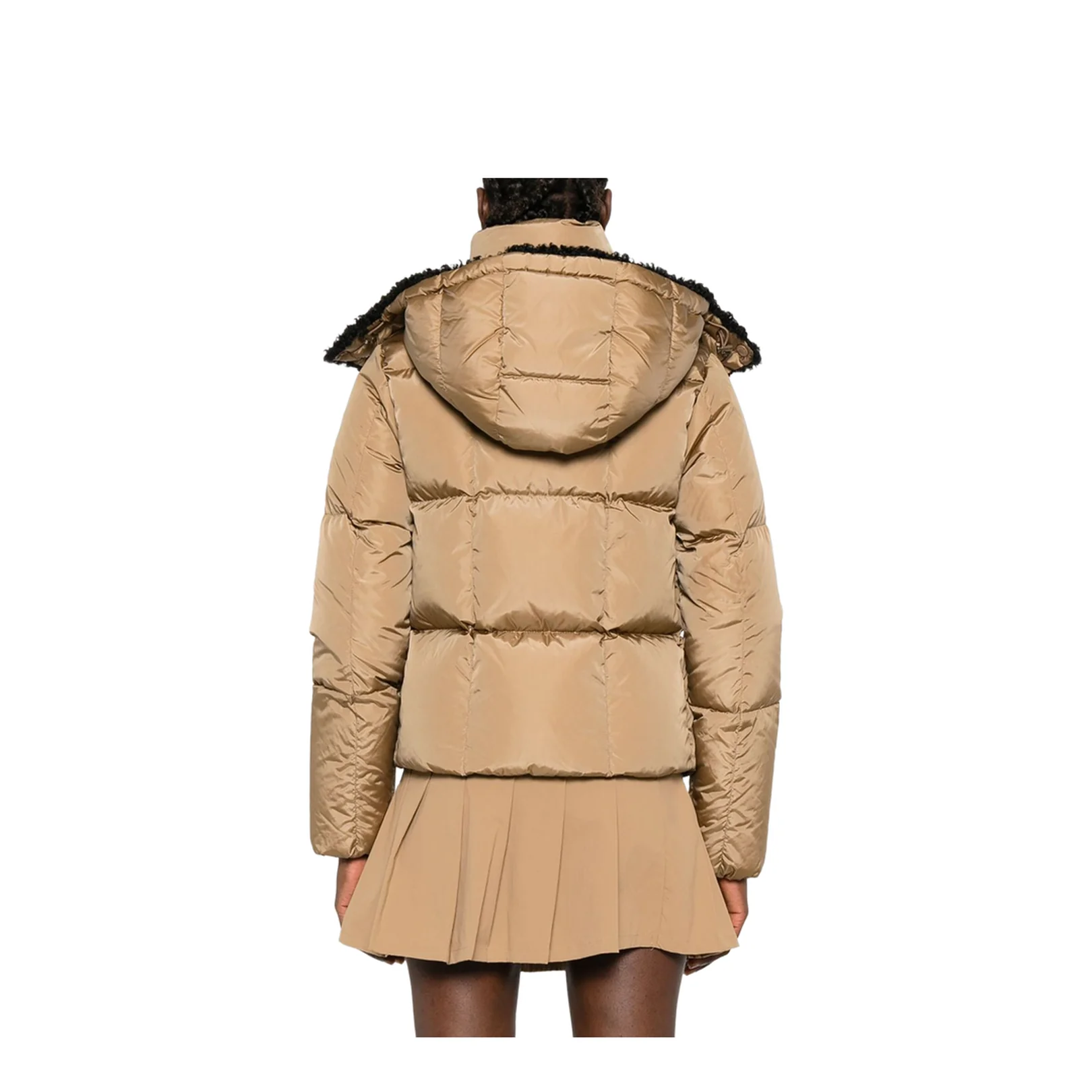 Castelnou Square-Quilted Hooded Short Down Jacket - Image 5