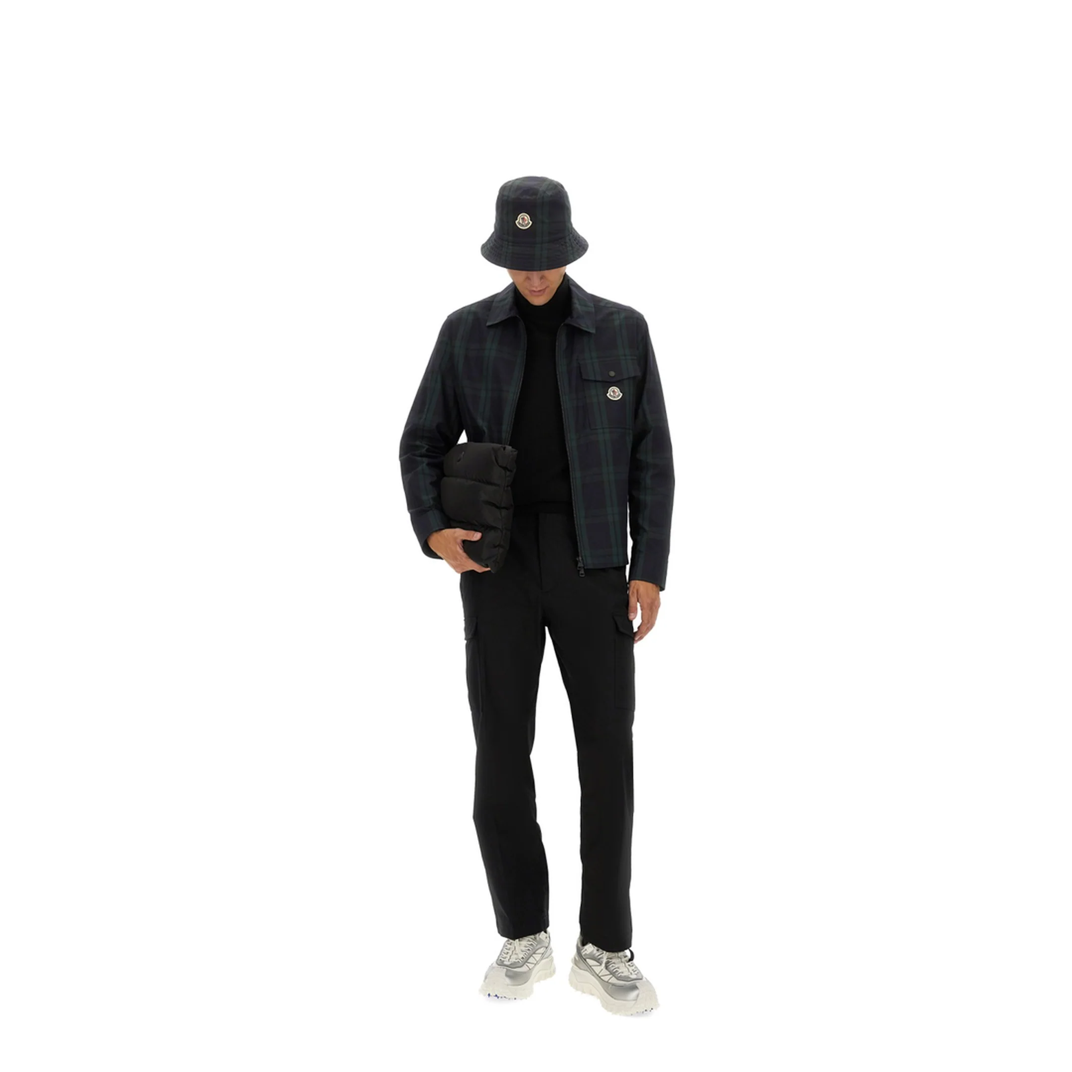 Checked Cotton Gabarine Shirt Jacket - Image 2