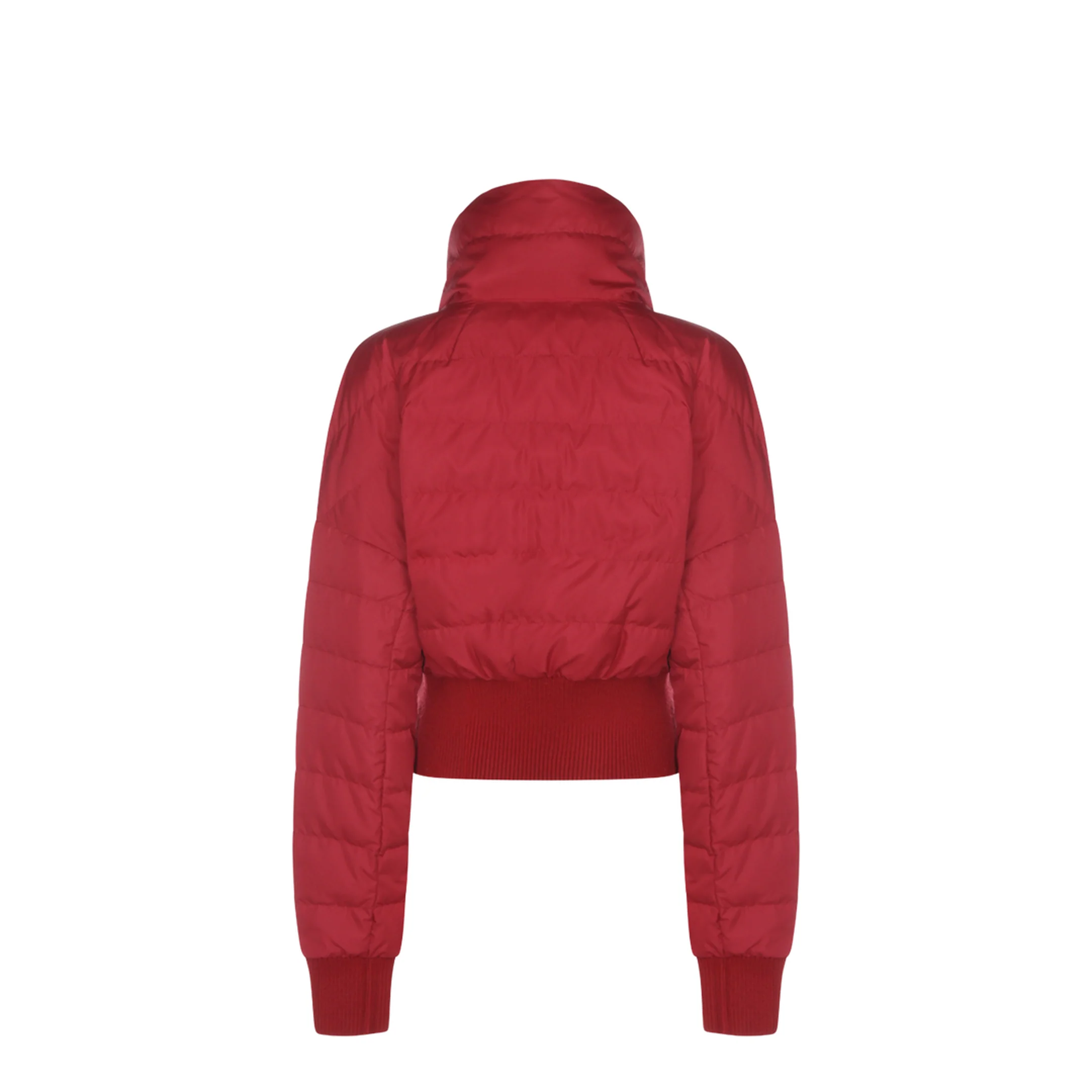 Cropped Down Jacket - Berry Red - Image 2