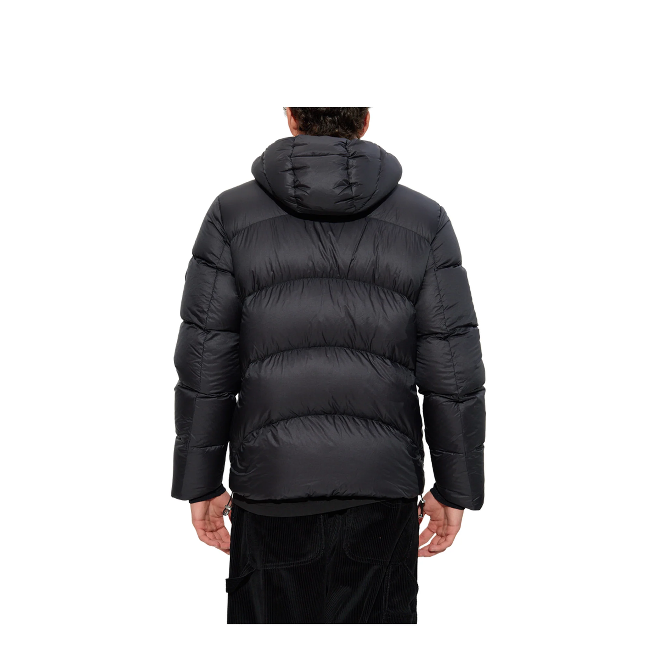 Black Fulcran Hooded Short Down Jacket - Image 4