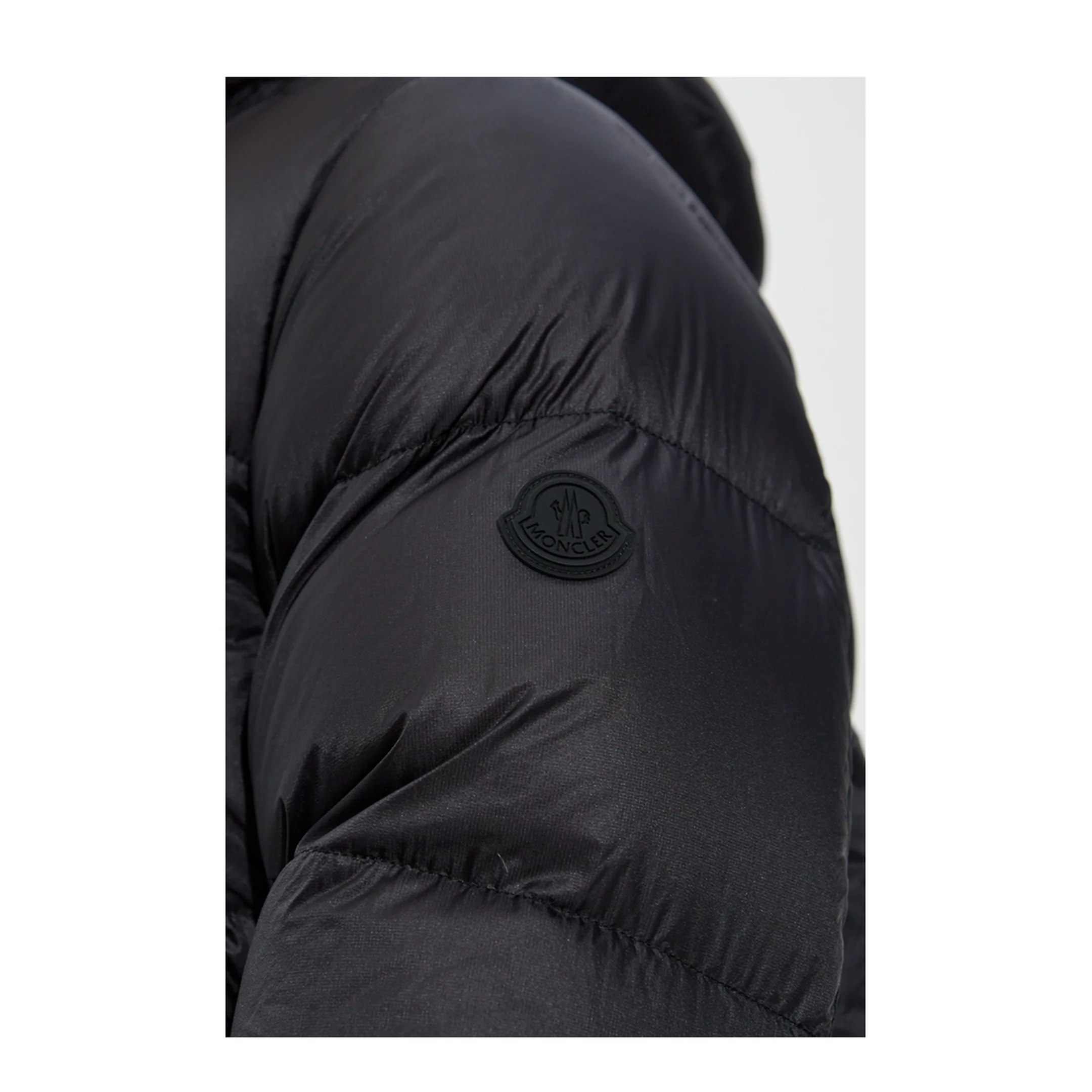 Black Fulcran Hooded Short Down Jacket - Image 5