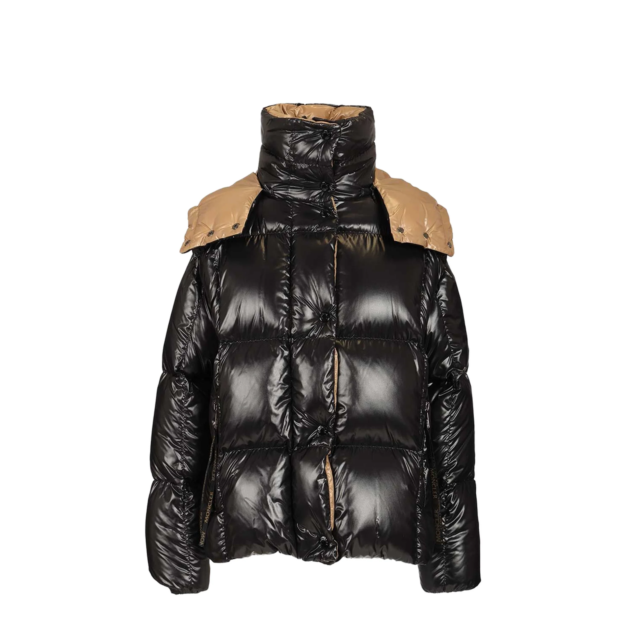 Black Parana Hooded Short Down Jacket - Image 3