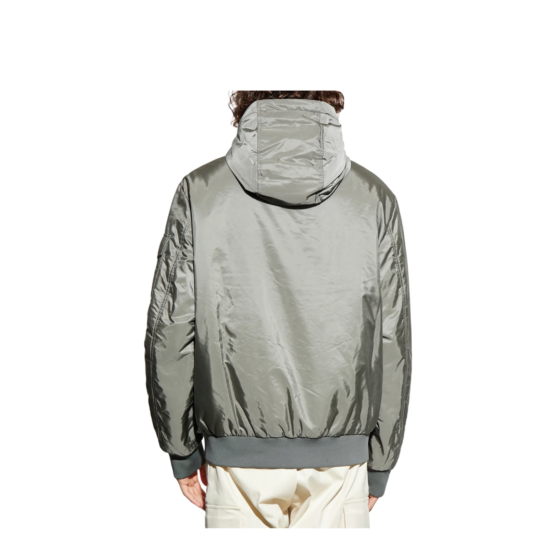 Gray Poiliot Hooded Short Down Jacket - Image 4