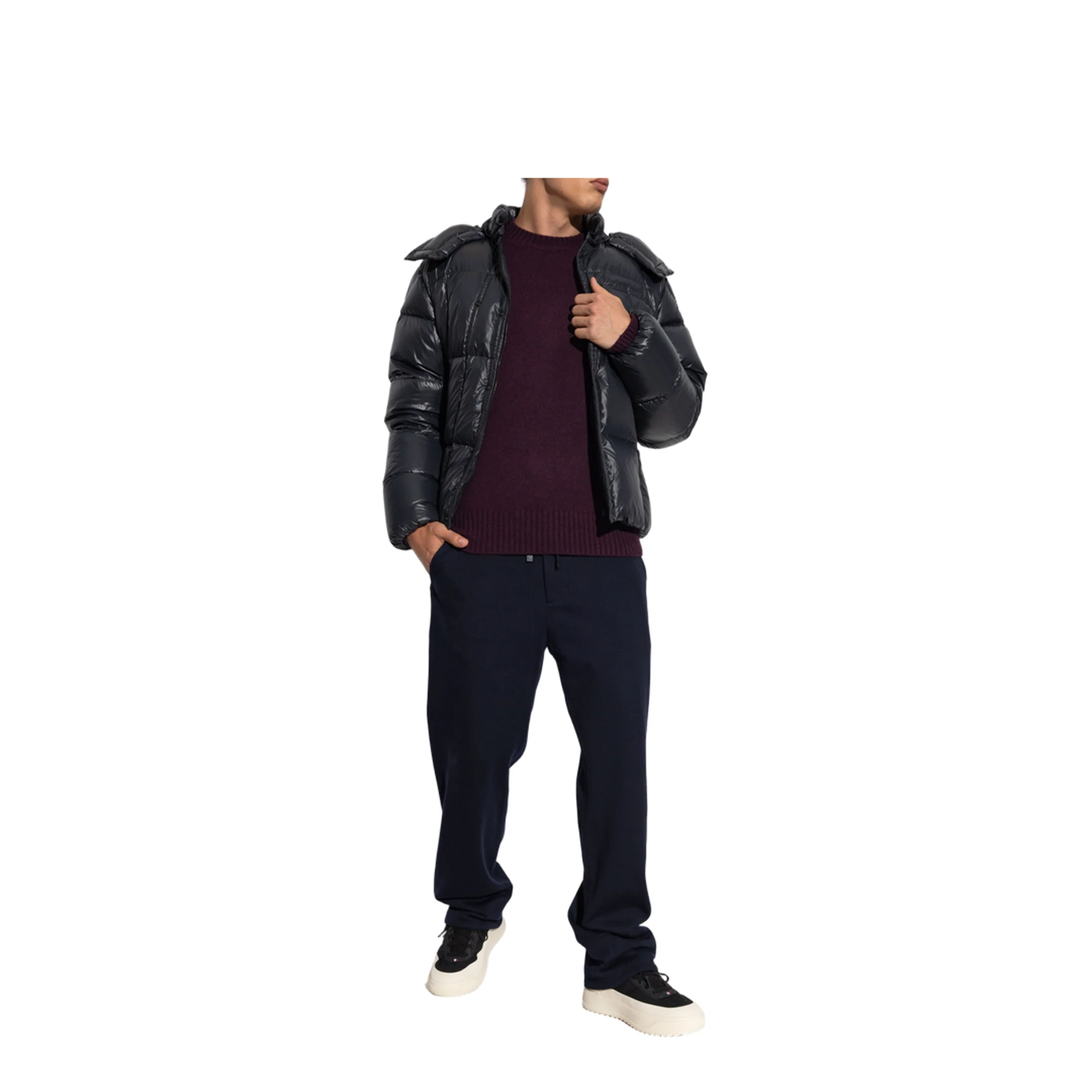 Purple Wool & Cashmere Sweater - Image 2