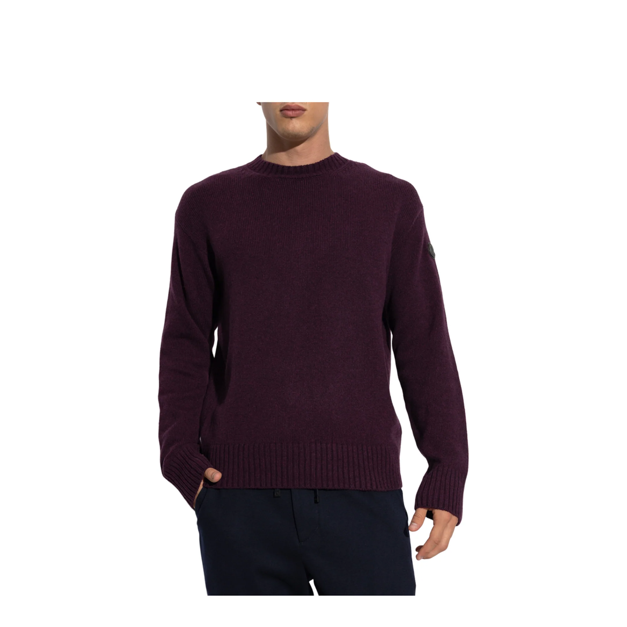 Purple Wool & Cashmere Sweater - Image 3