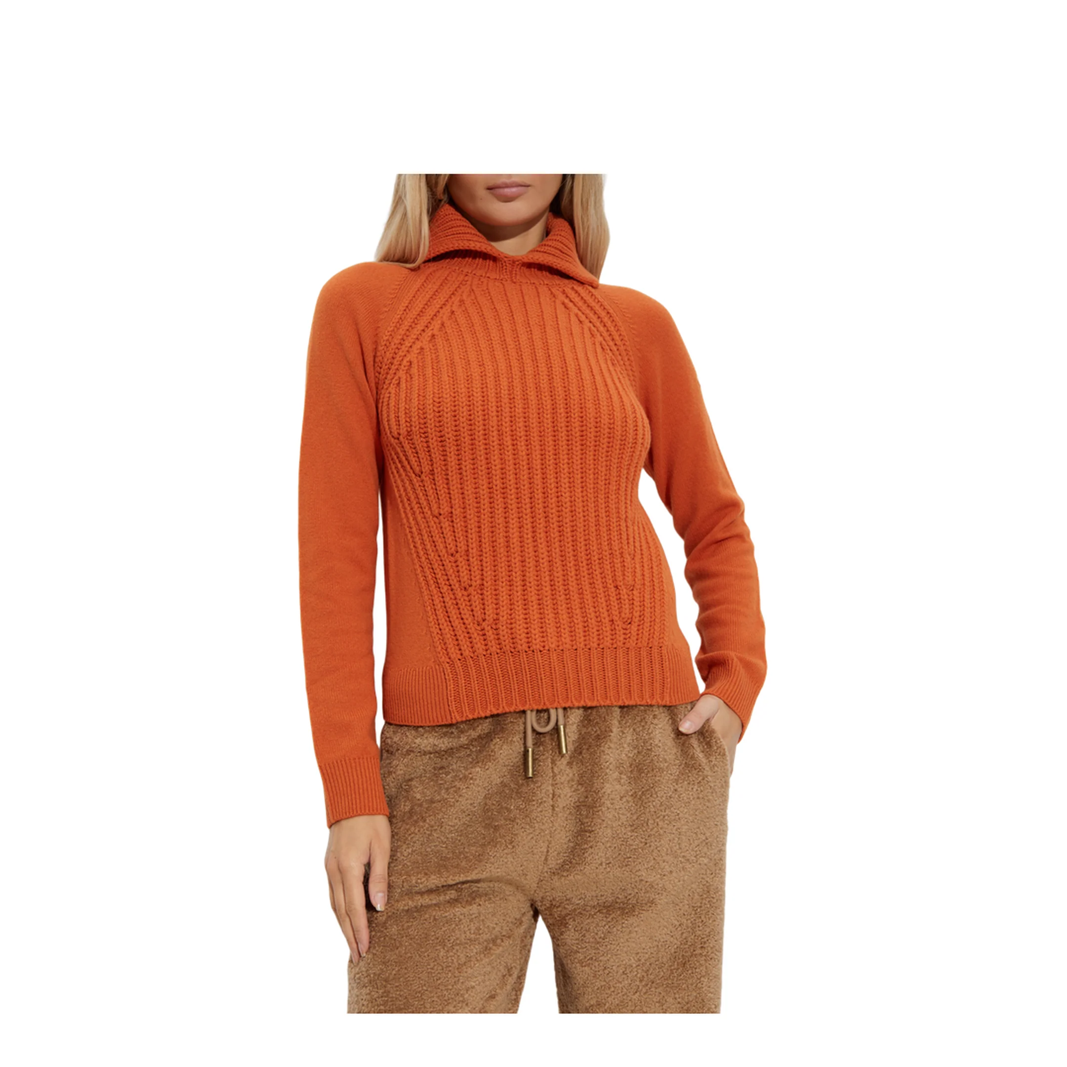 Knitted Sweater Orange - Image 3